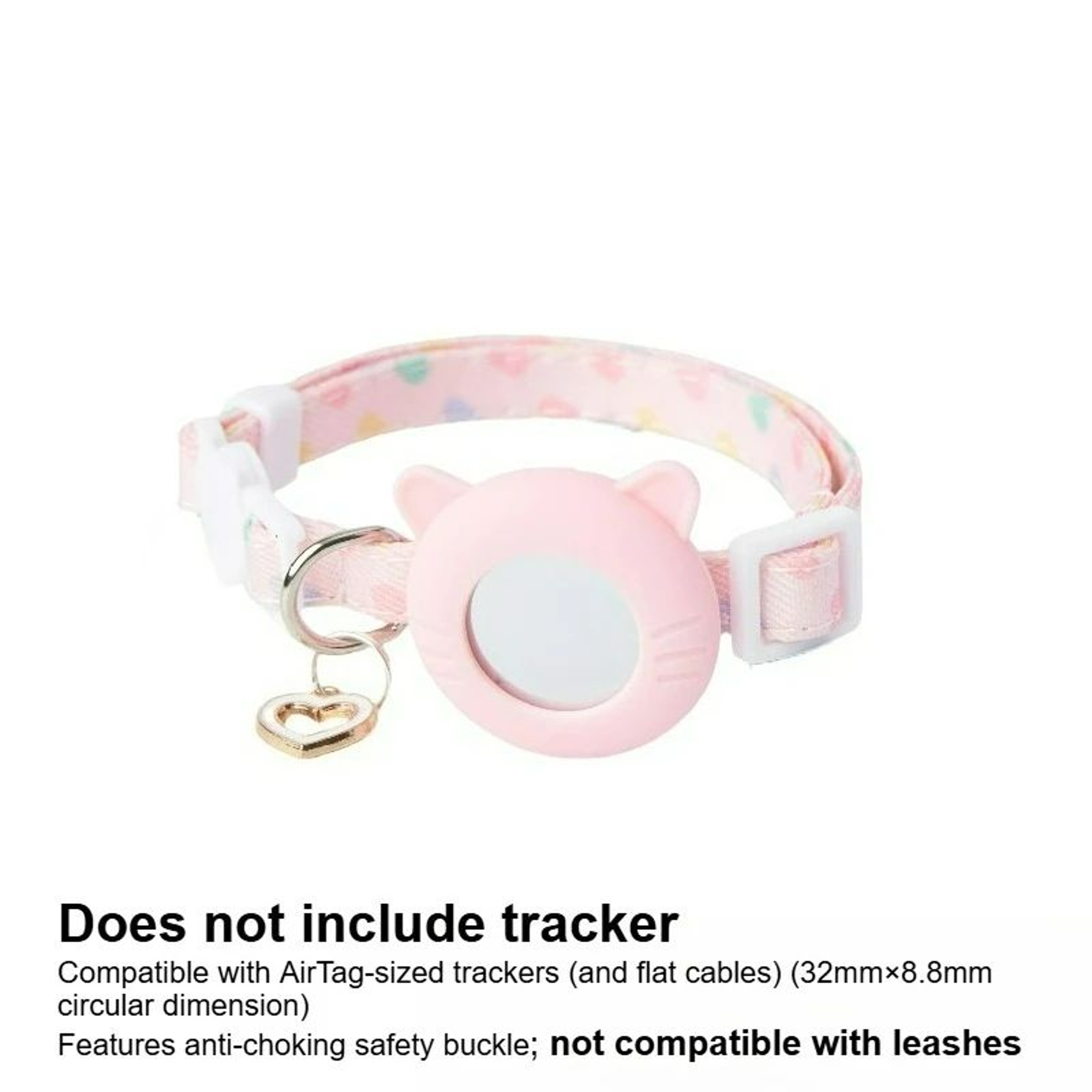 Adjustable AirTag Cat Collar With Secure GPS Tracker Holder 6