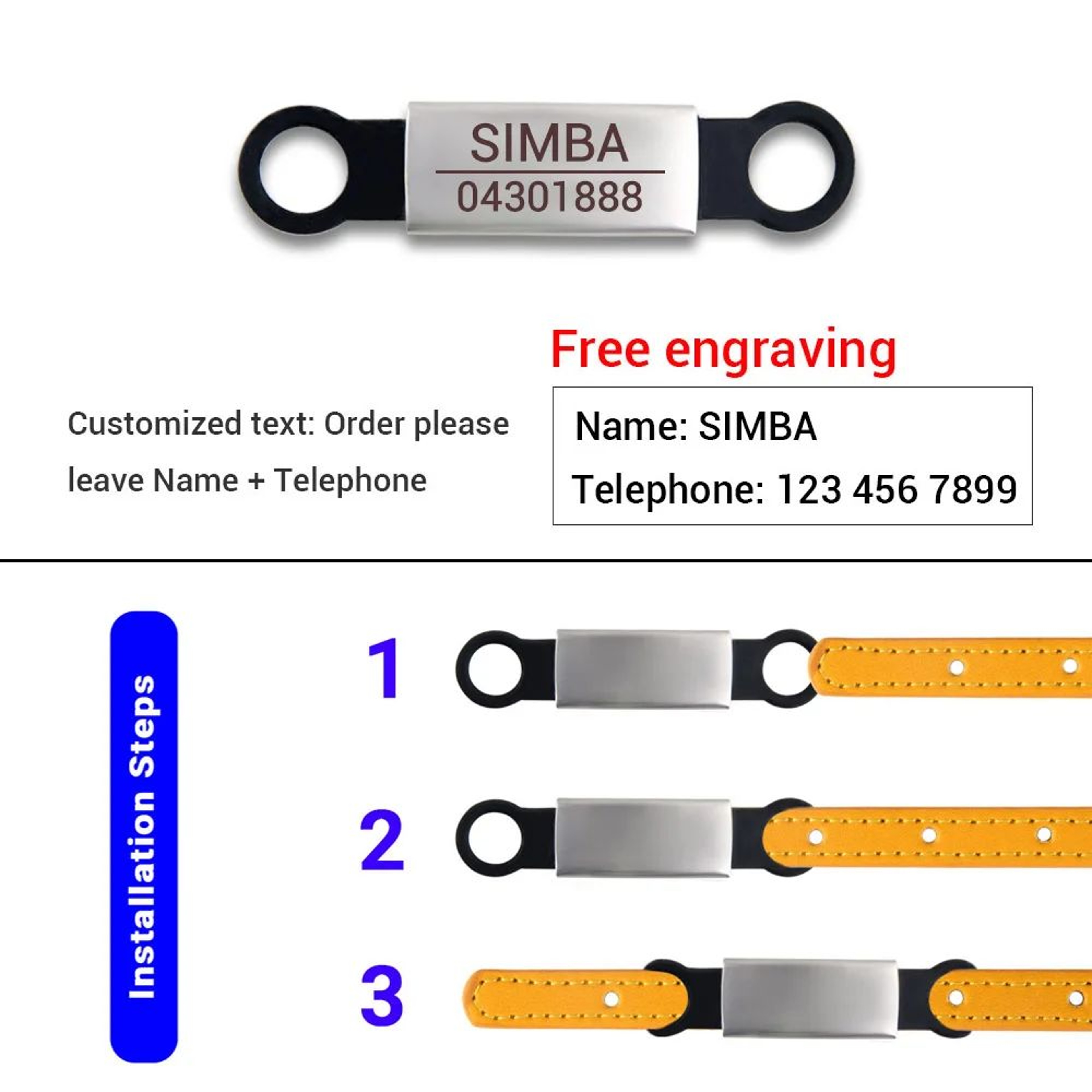 Personalized Cat Collar With Bell  Engraved Nameplate 2