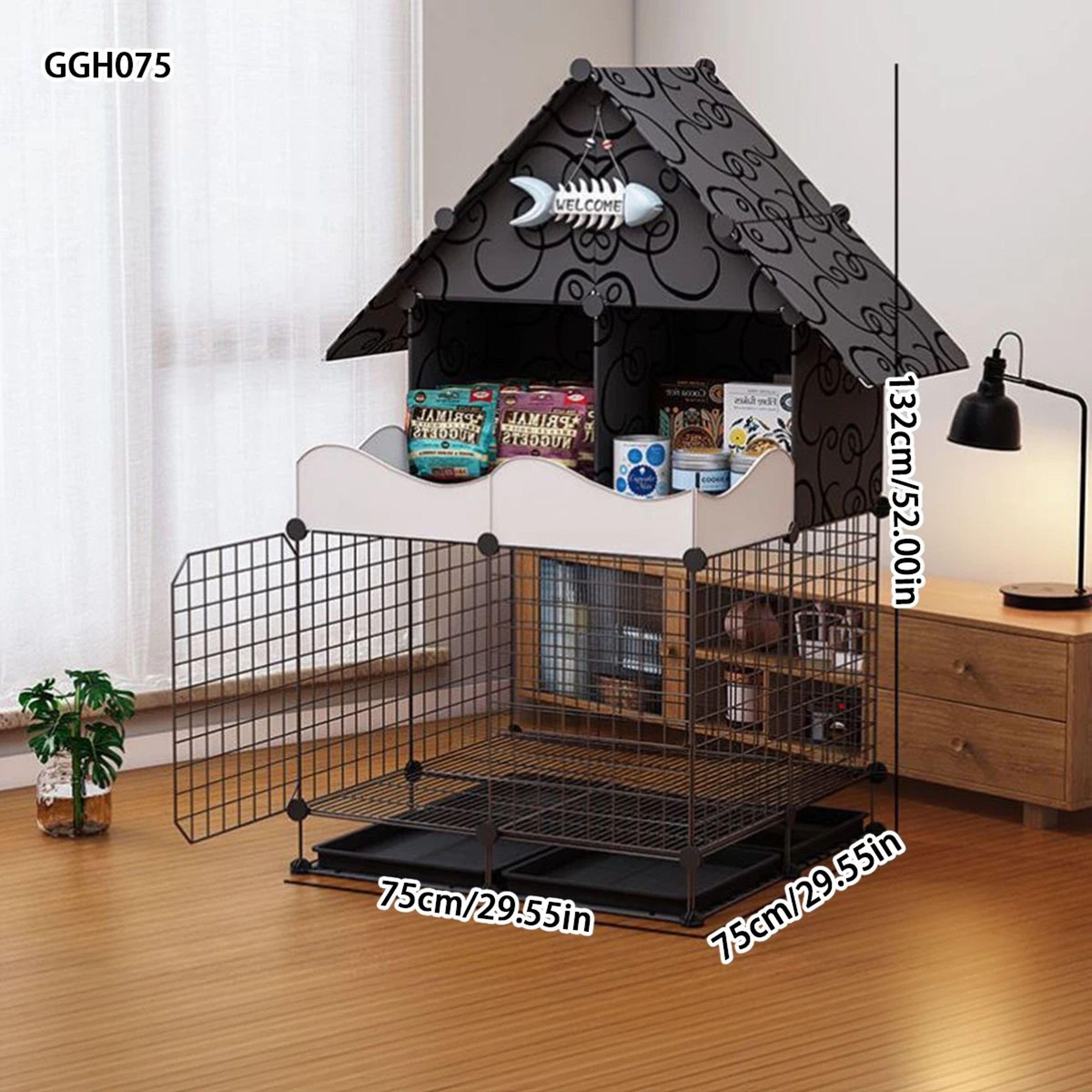 Large Multi Level Cat Villa Cage With Climbing Frame 7