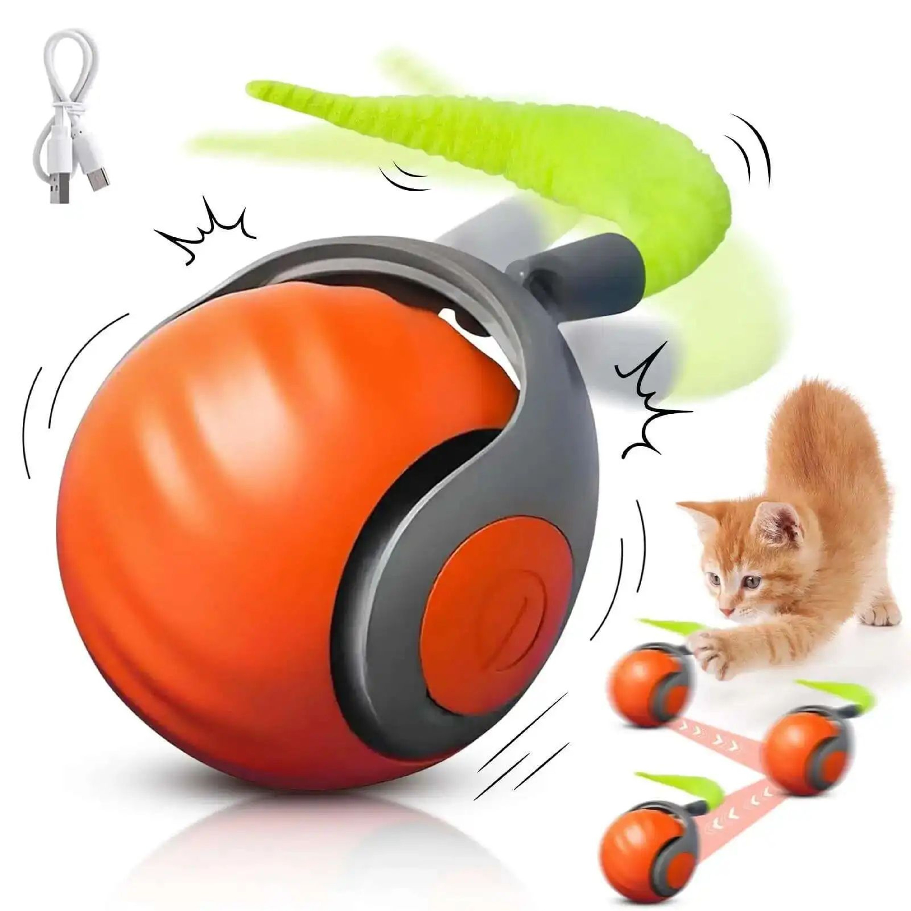 Speedy Tail Smart Interactive Rolling Ball Toy For Cats And Dogs 1