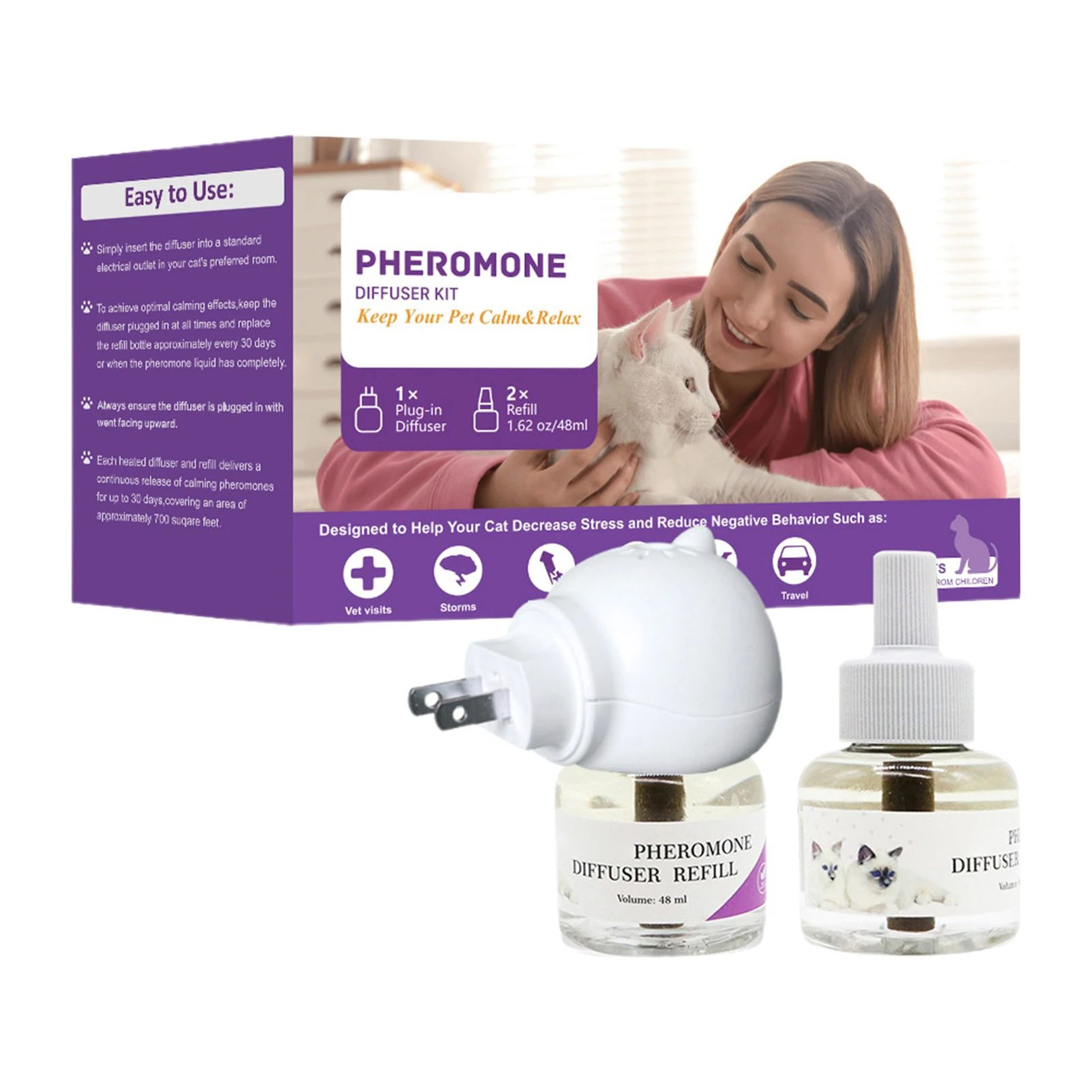 Calming Pheromone Diffuser For Cats And Dogs 8