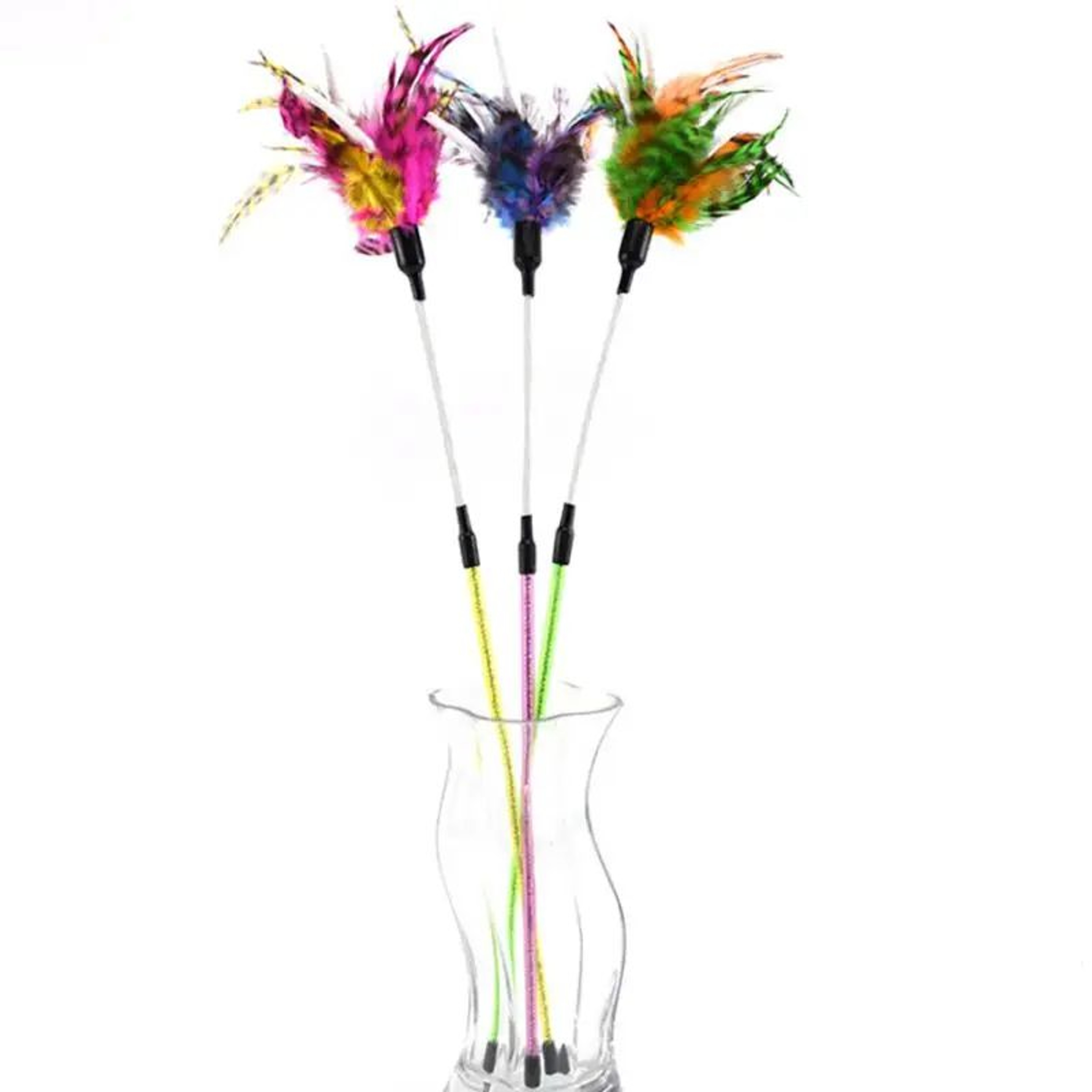 Colorful Feather Cat Wand Toy For Interactive Play 4