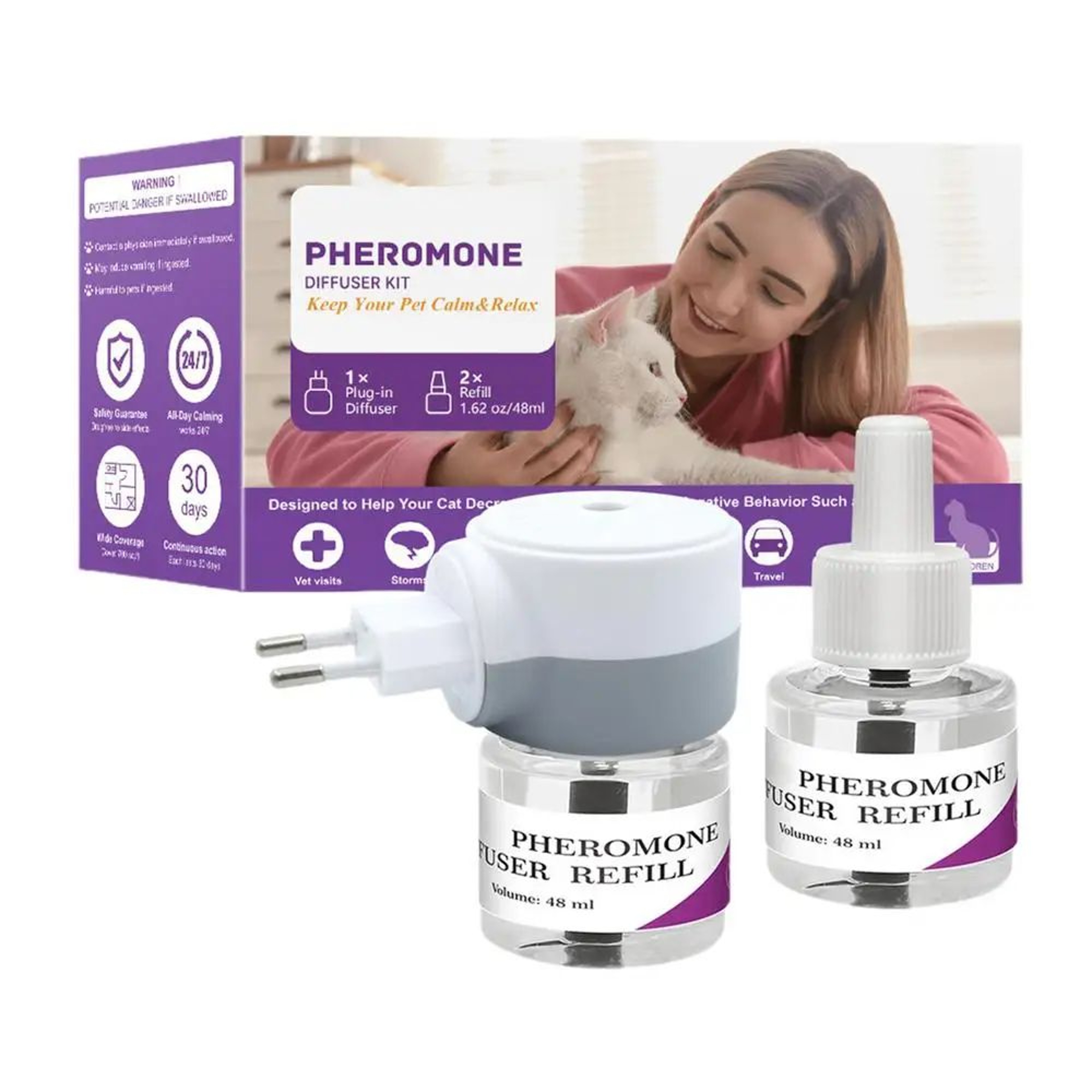 CalmPaws Cat Pheromone Diffuser For Stress Relief And Comfort 6