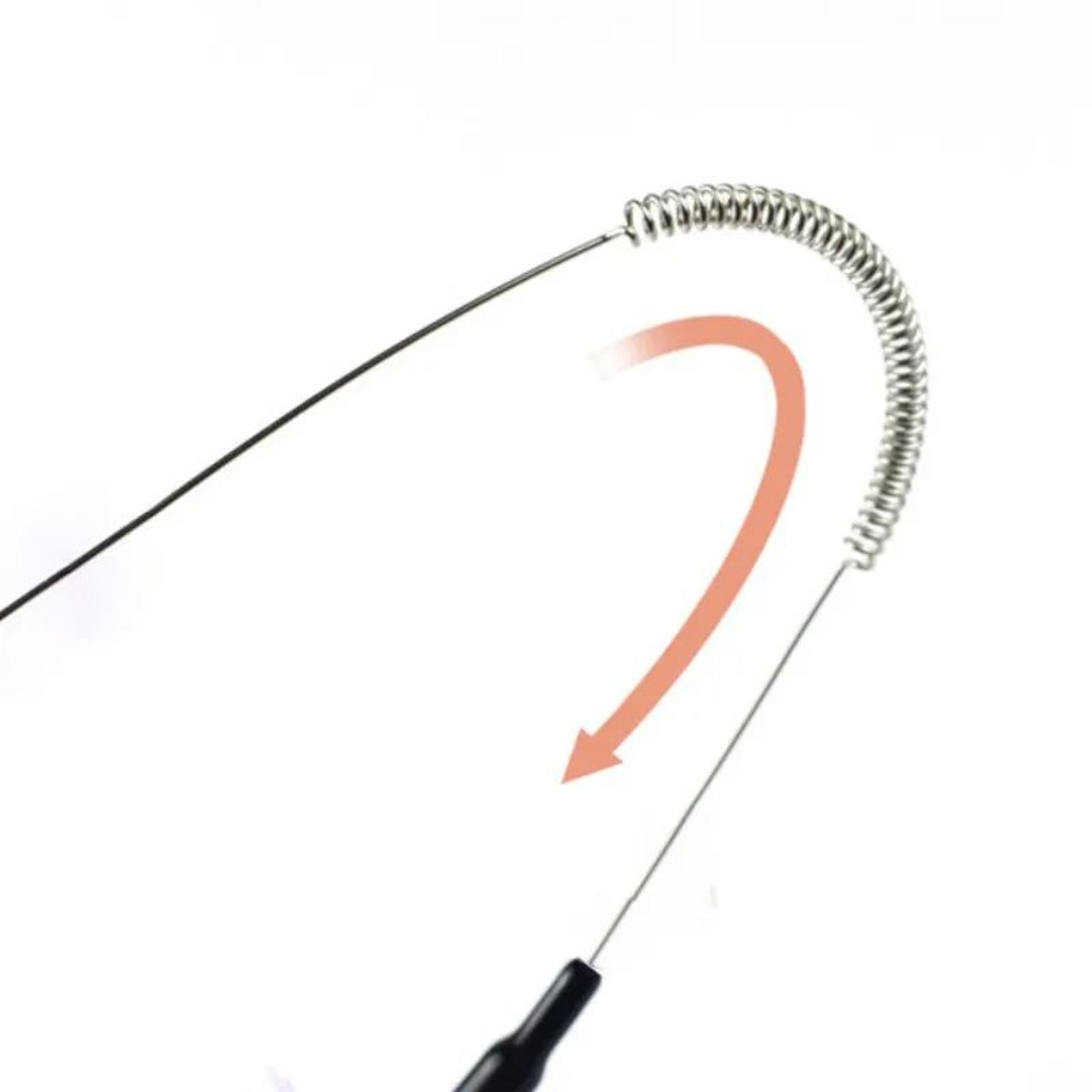 Interactive Peacock Feather Cat Wand Toy With Spring Wire Teaser 3