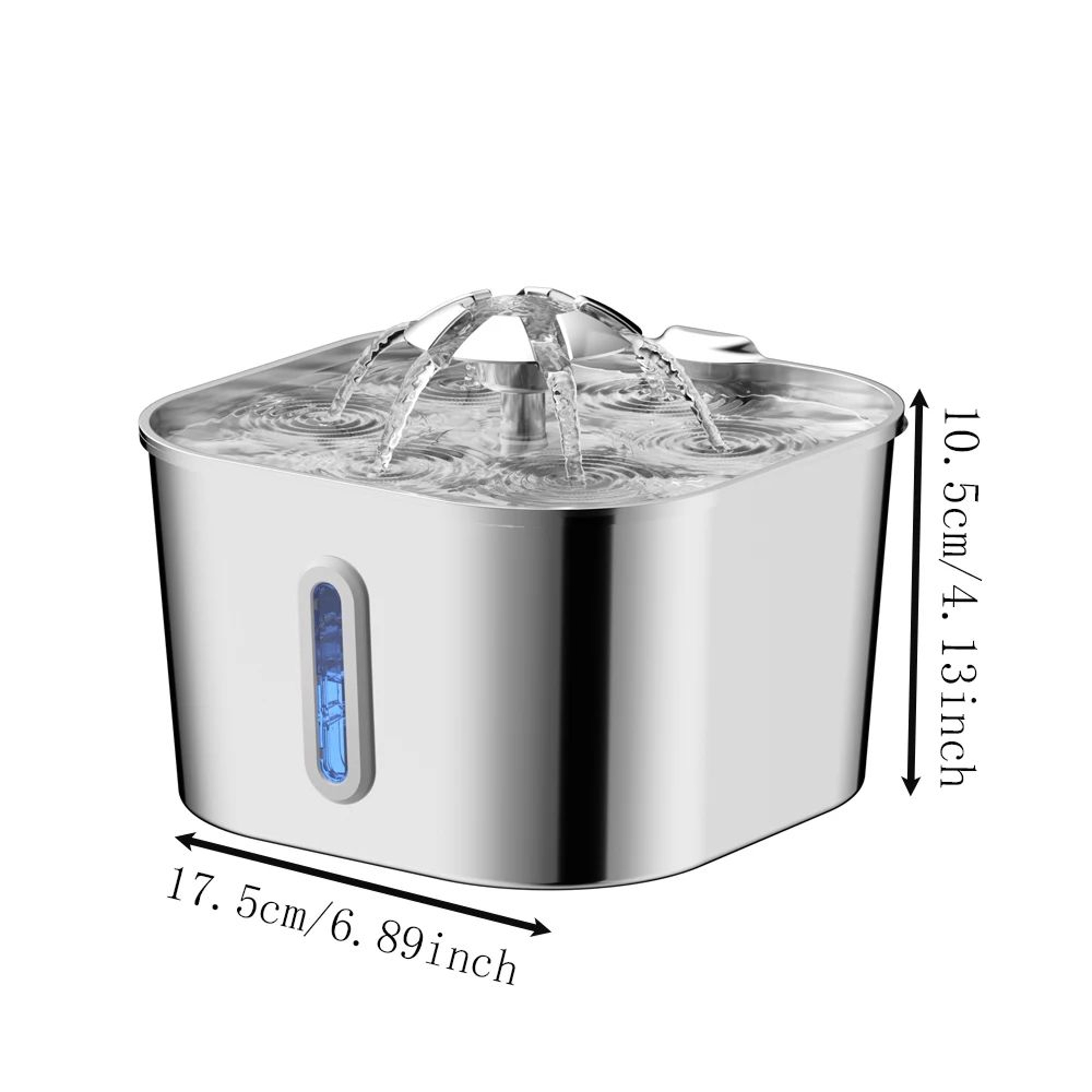 Stainless Steel Automatic Cat Water Fountain With Filter System 1