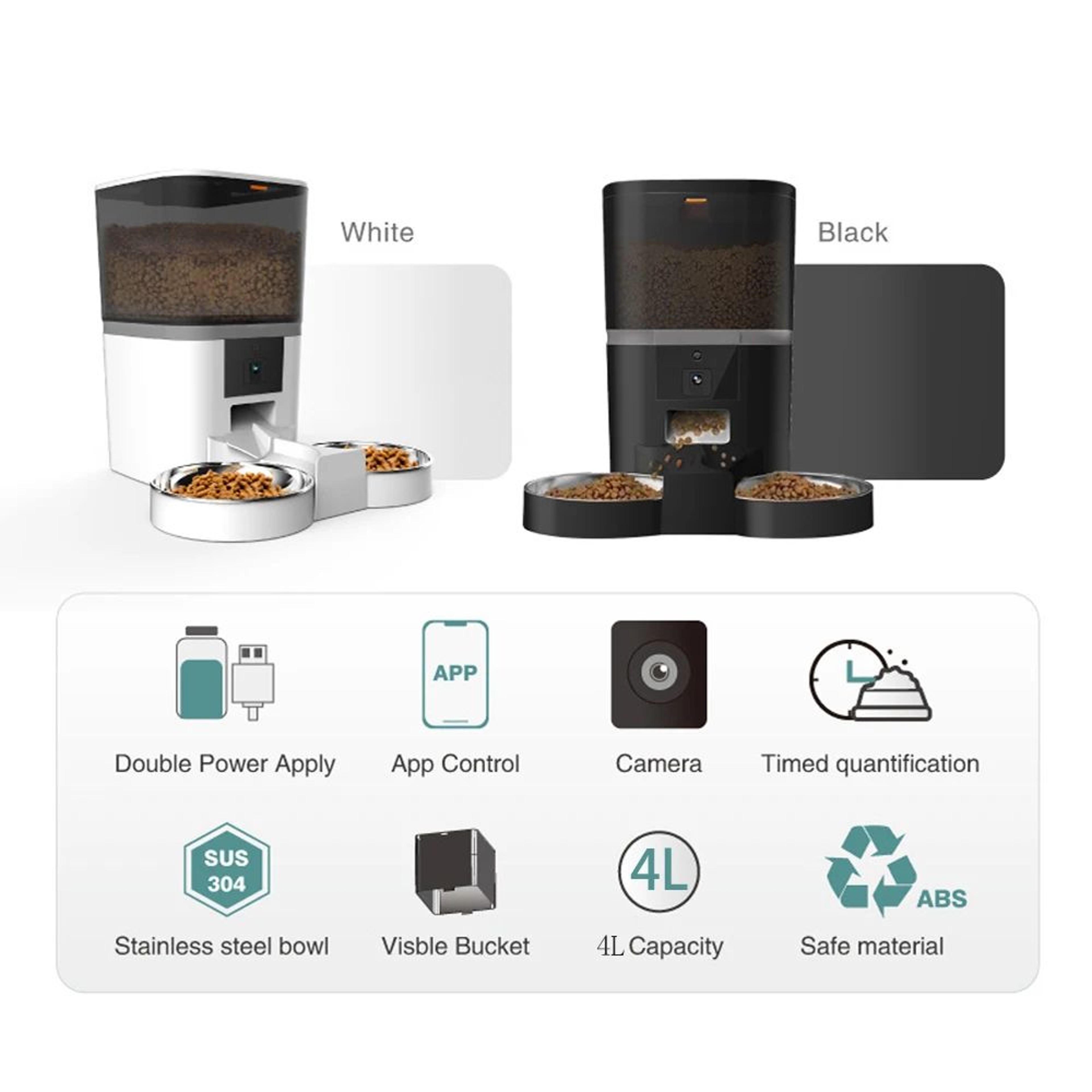 SmartView Automatic Pet Feeder With HD Camera 4L WiFi Cat And Dog Food Dispenser 1