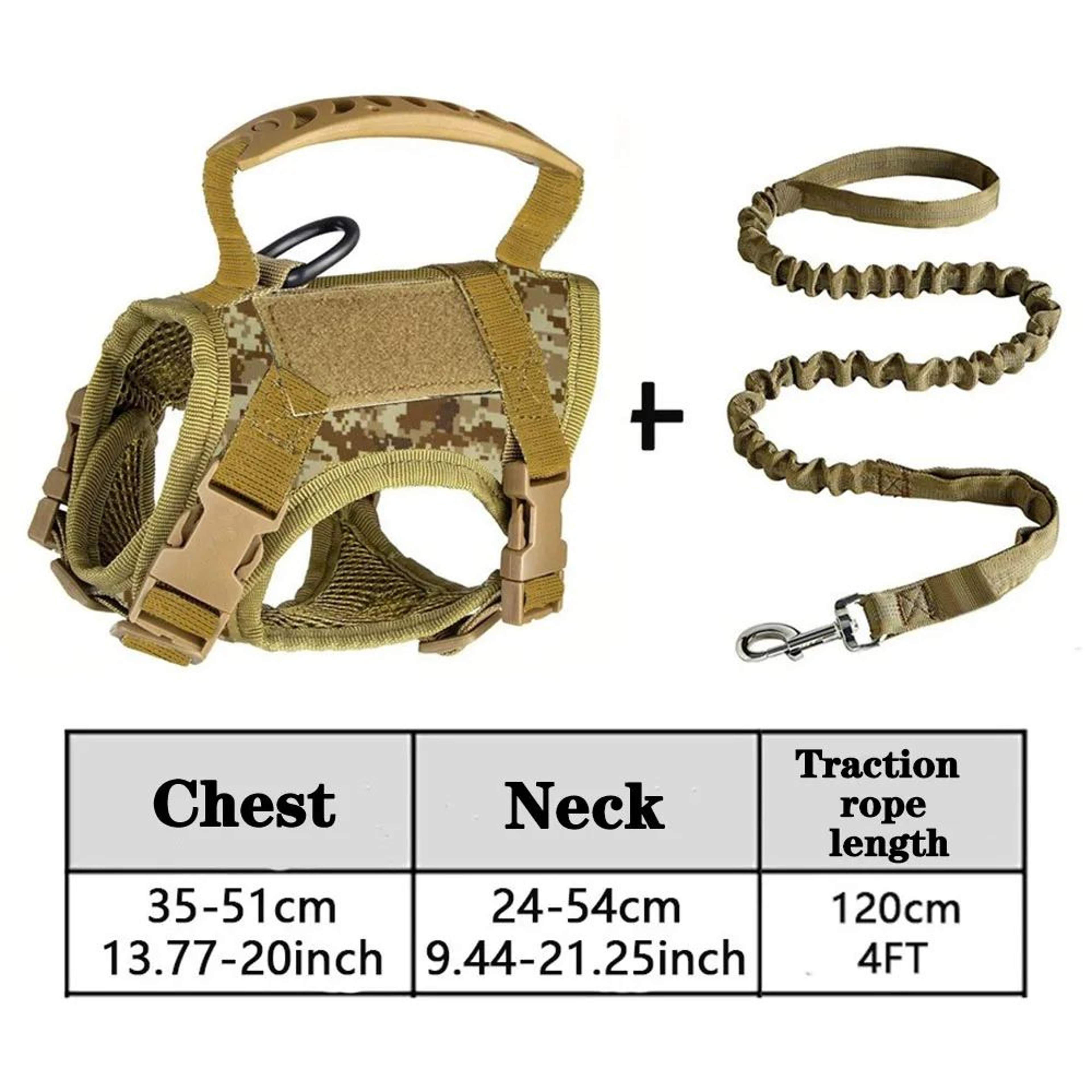 Tactical Adjustable Pet Harness Vest With Handle And Leash For Dogs And Cats 13