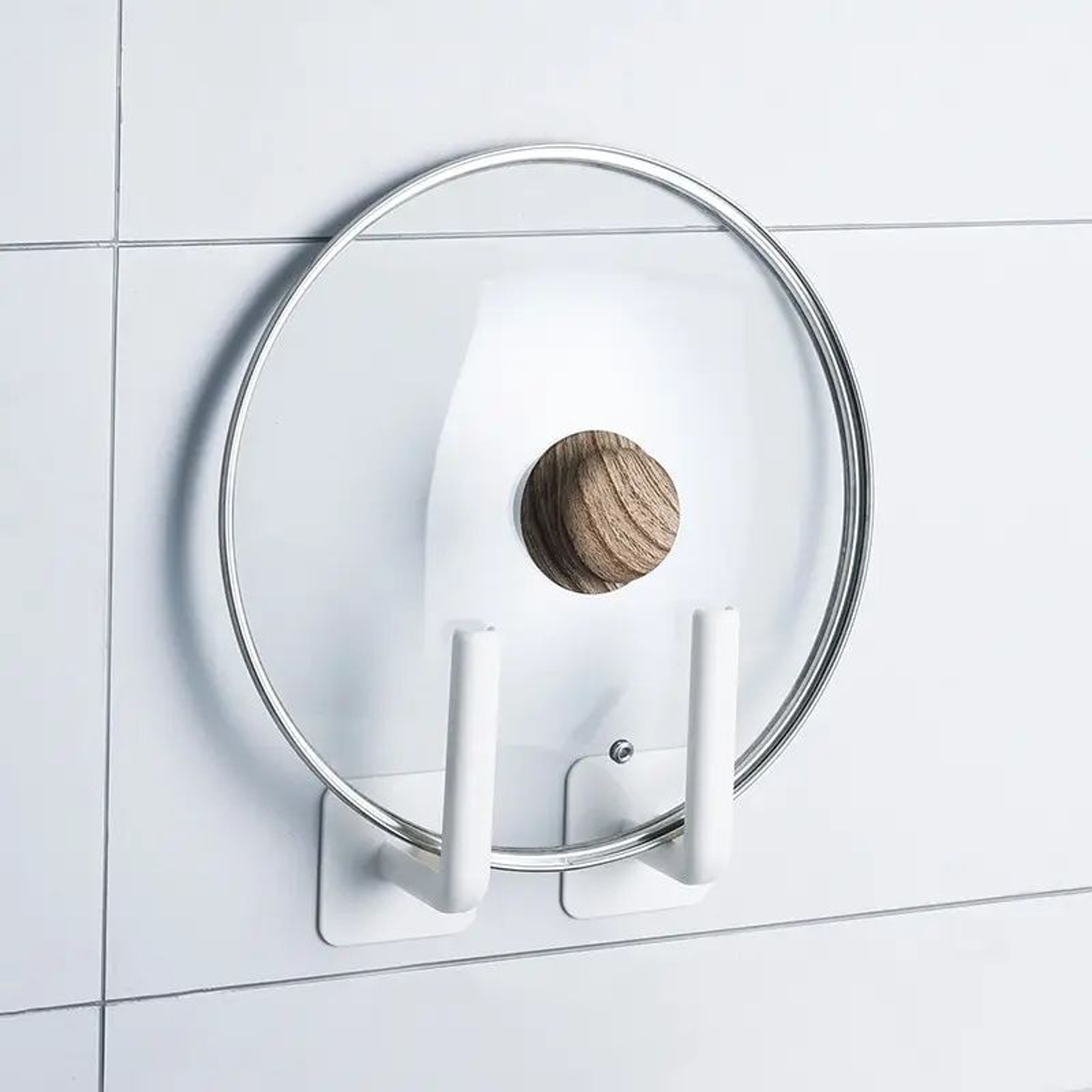 No Drill Kitchen Storage Hook Rack Pot Lid Holder Set Of 2 6