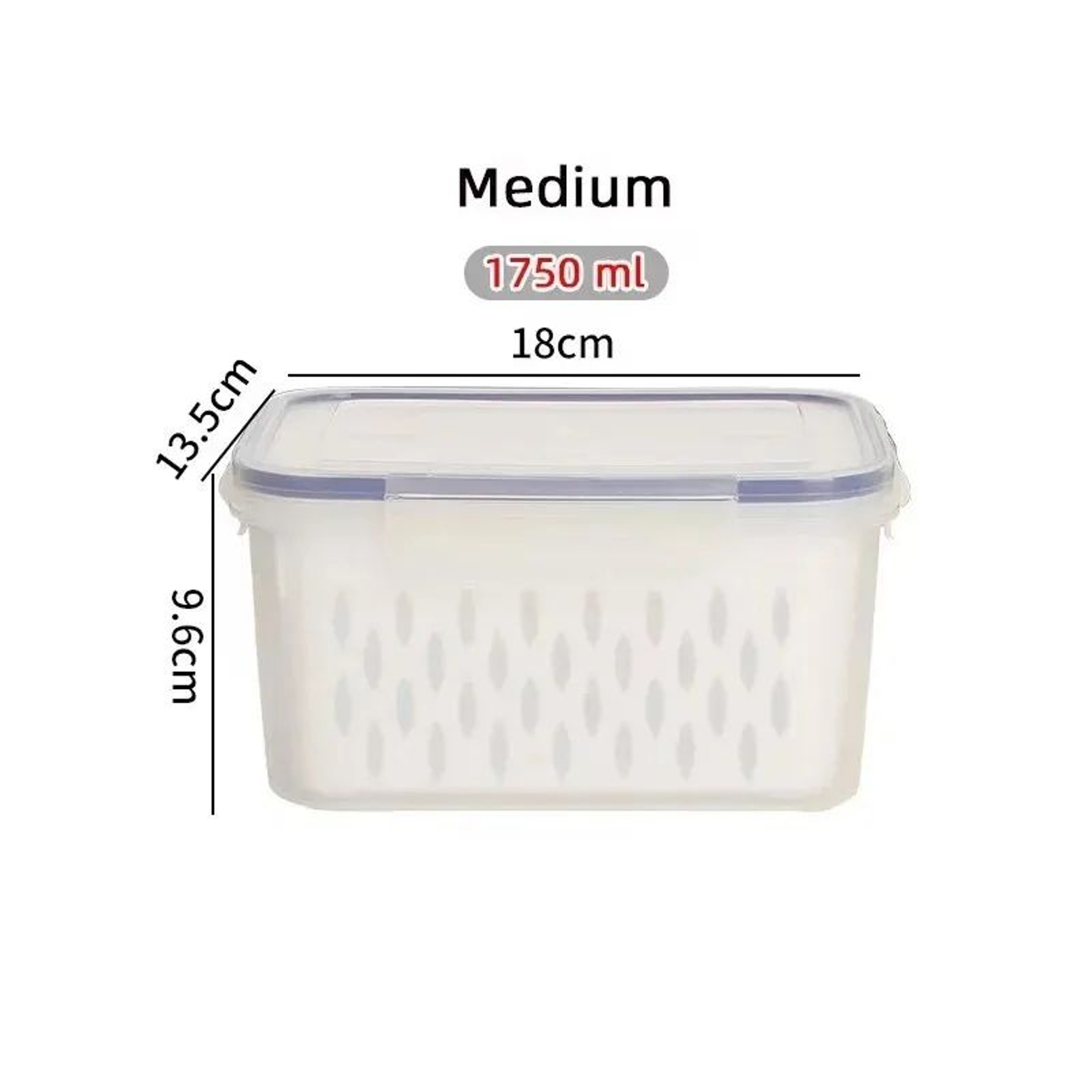 Double Layer Fresh Food Storage Container With Drain Basket 5