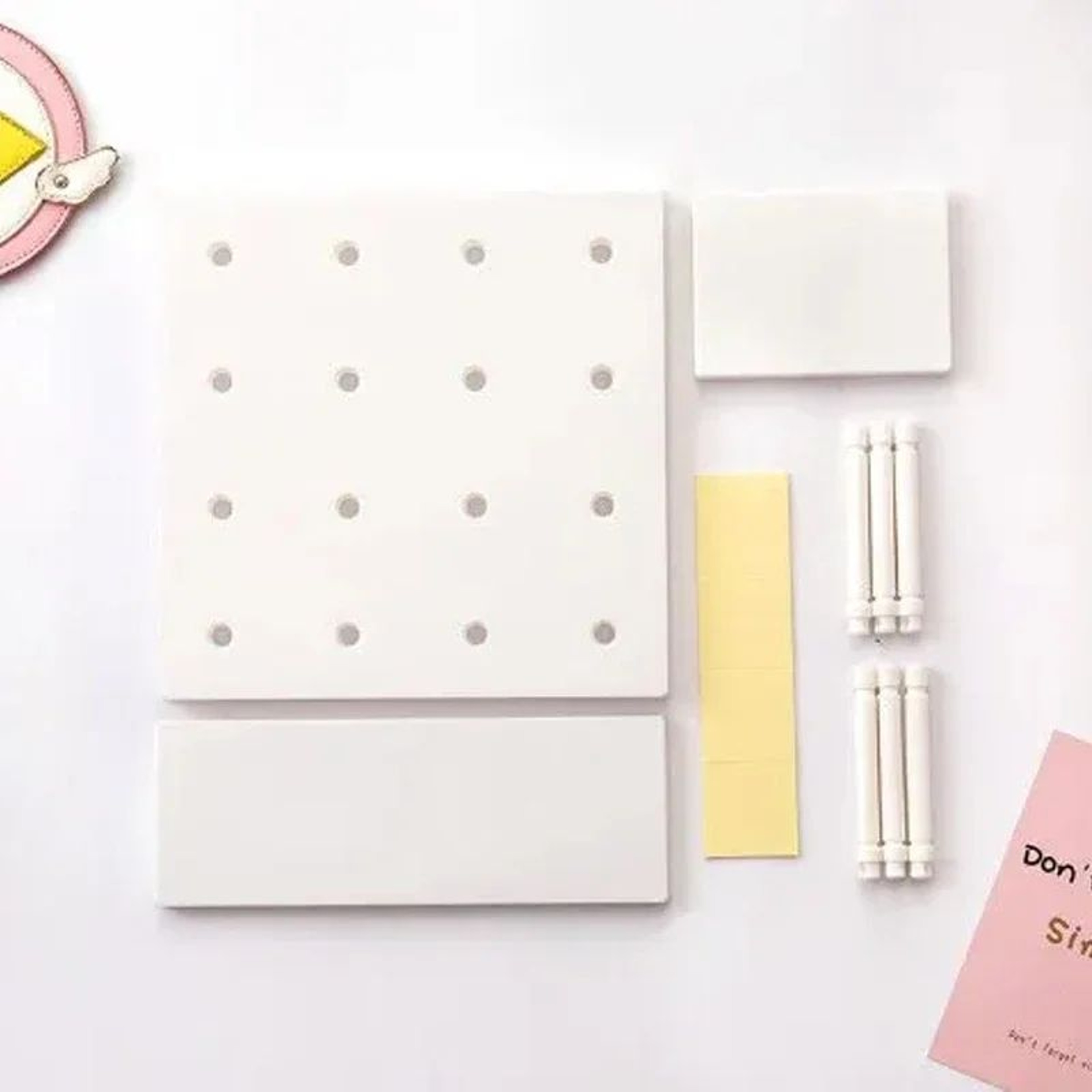 Decorative Wall Shelf Organizer Pegboard Storage Rack 9
