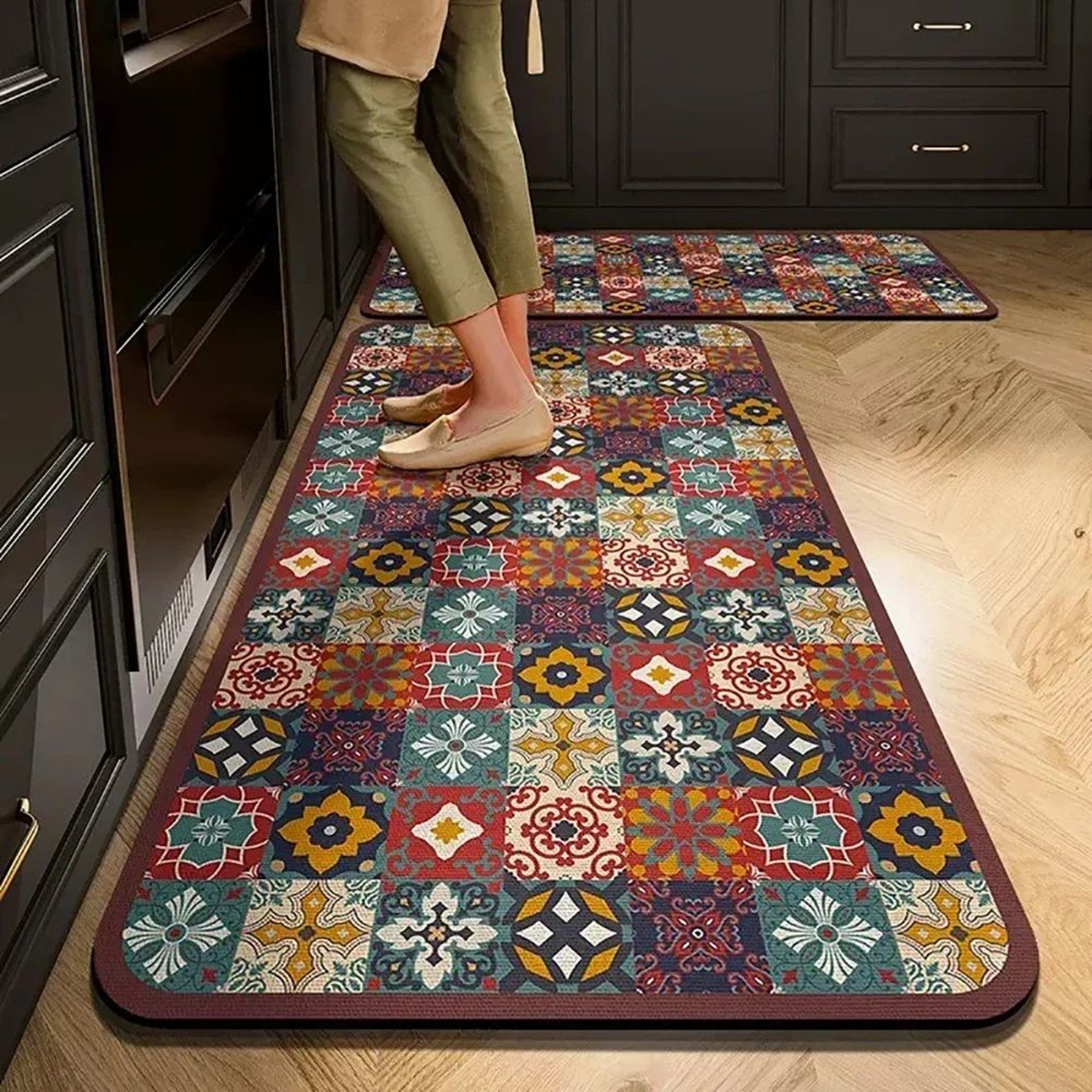 Crystal Velvet Kitchen Runner Mat Absorbent Non Slip Floor Rug 15