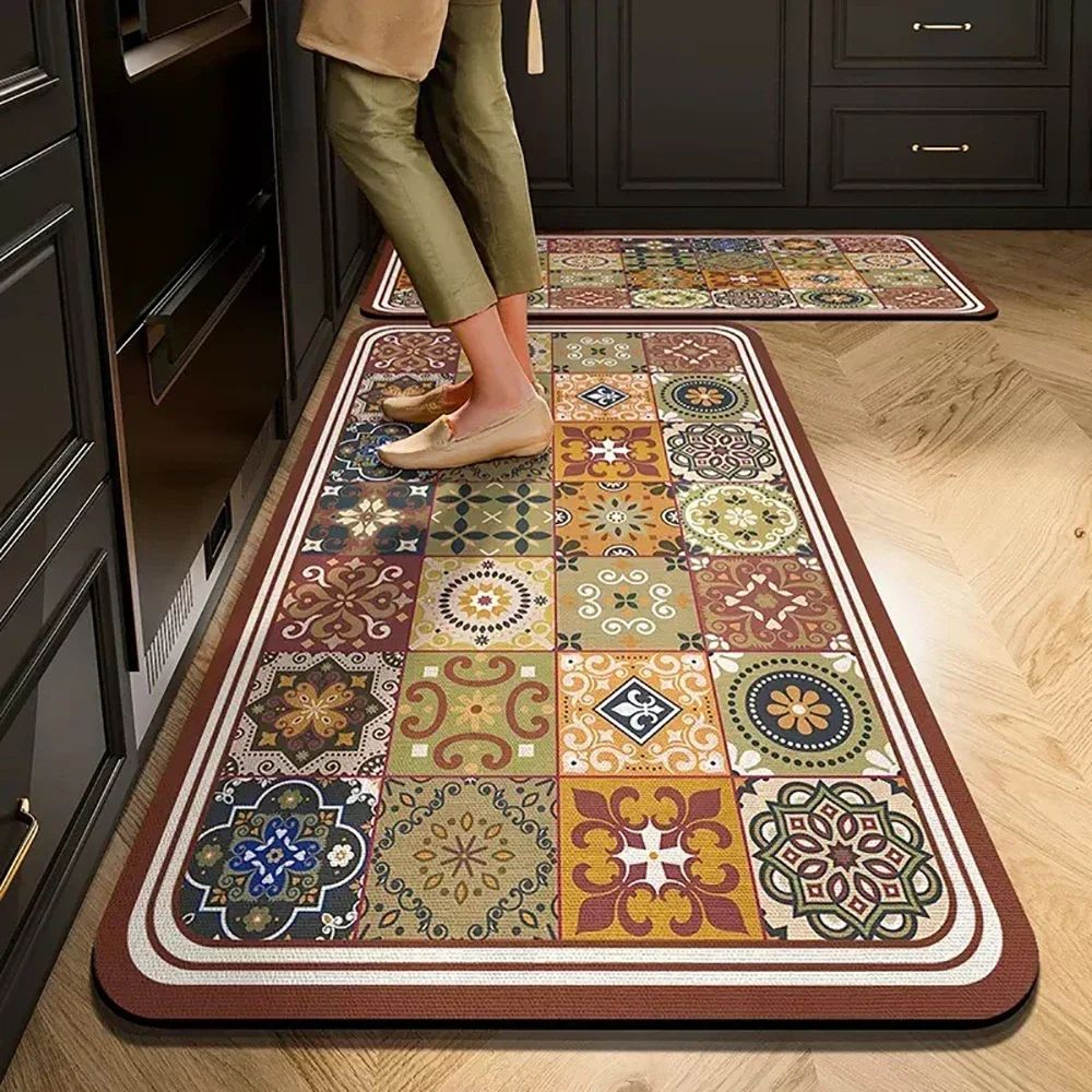 Crystal Velvet Kitchen Runner Mat Absorbent Non Slip Floor Rug 17
