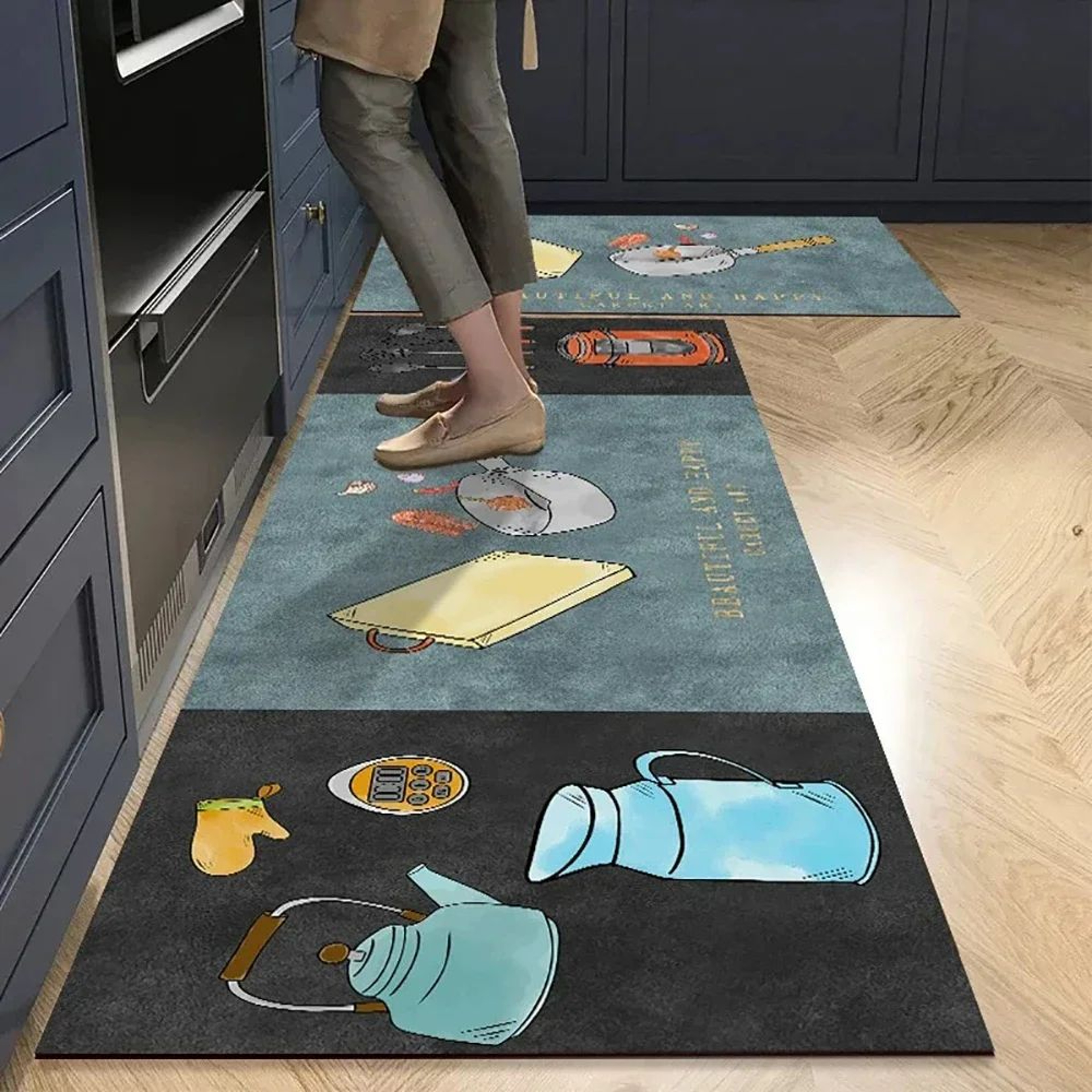 Crystal Velvet Kitchen Runner Mat Absorbent Non Slip Floor Rug 25