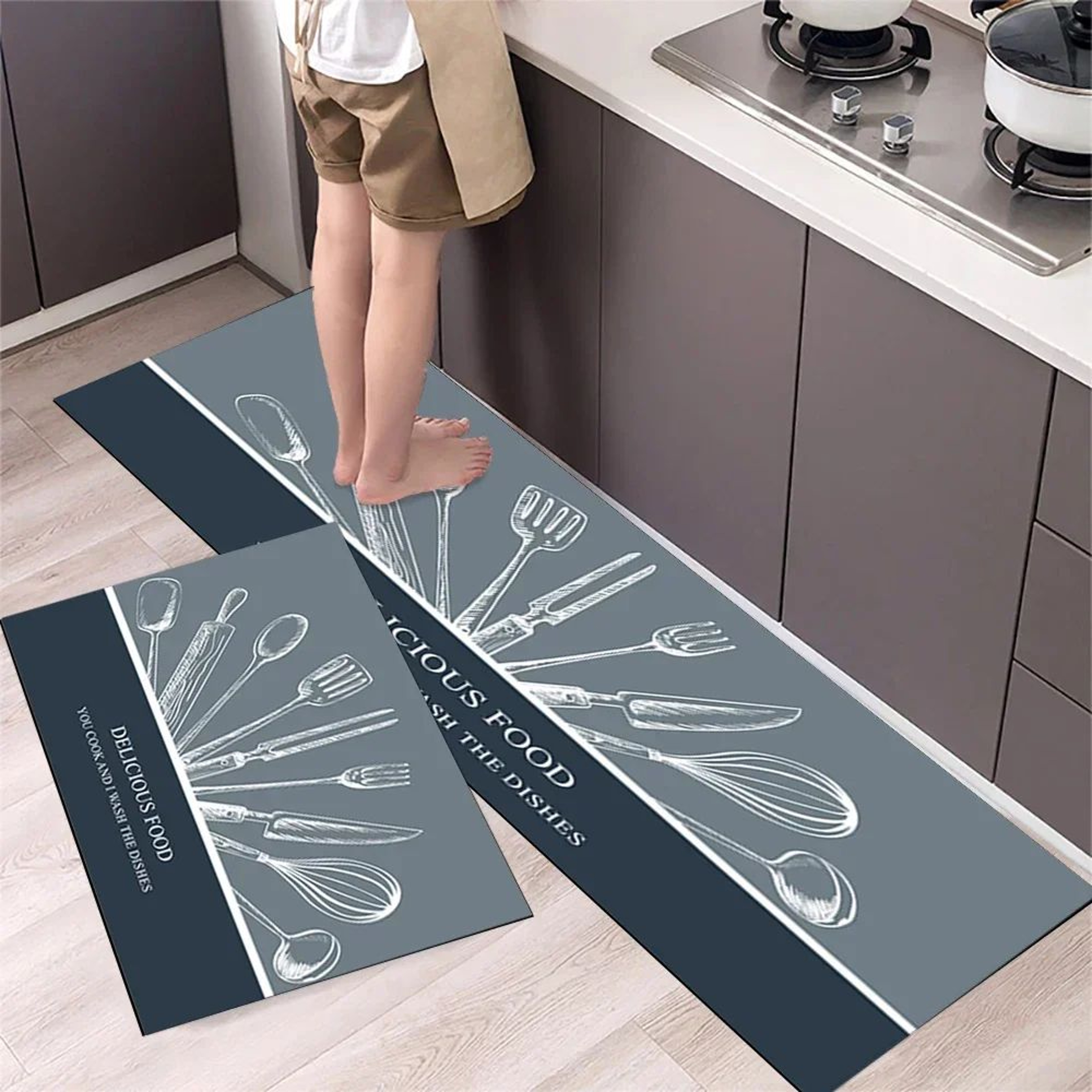 Crystal Velvet Kitchen Runner Mat Absorbent Non Slip Floor Rug 12