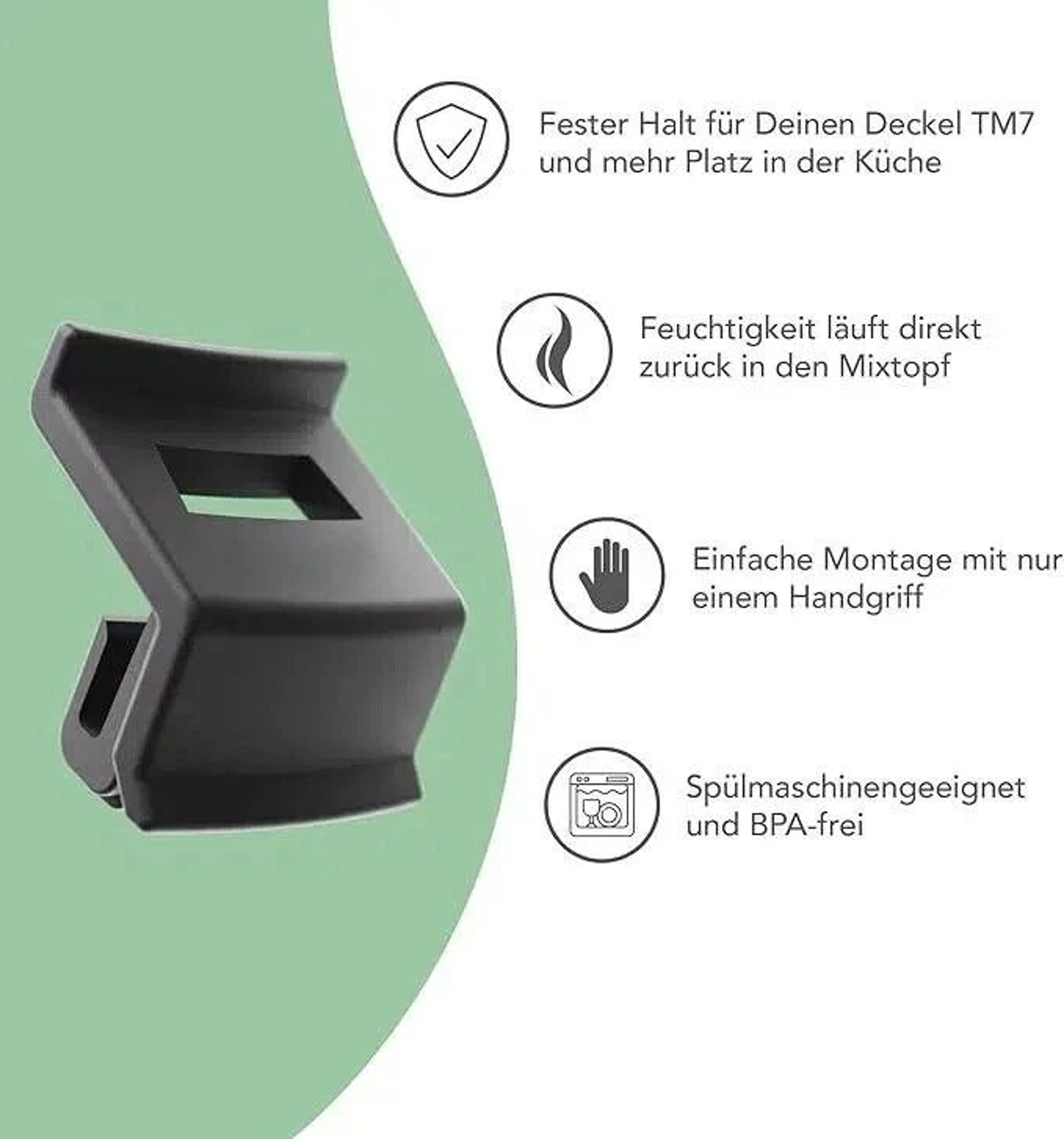 Thermomix TM7 Lid Lock Stabilizer Clip Secure Lid Support Tool 2