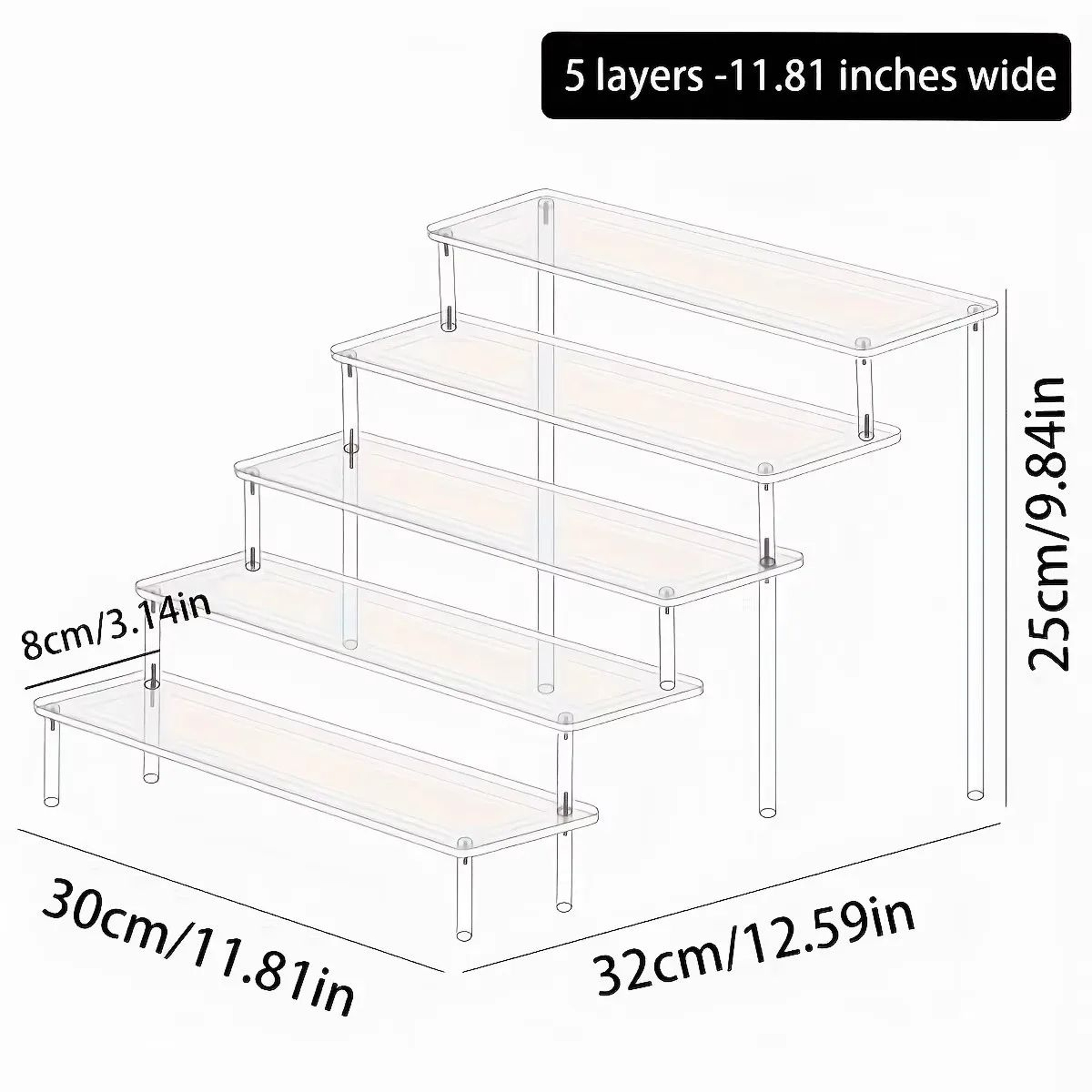 CrystalTier Acrylic Perfume Display Organizer 9