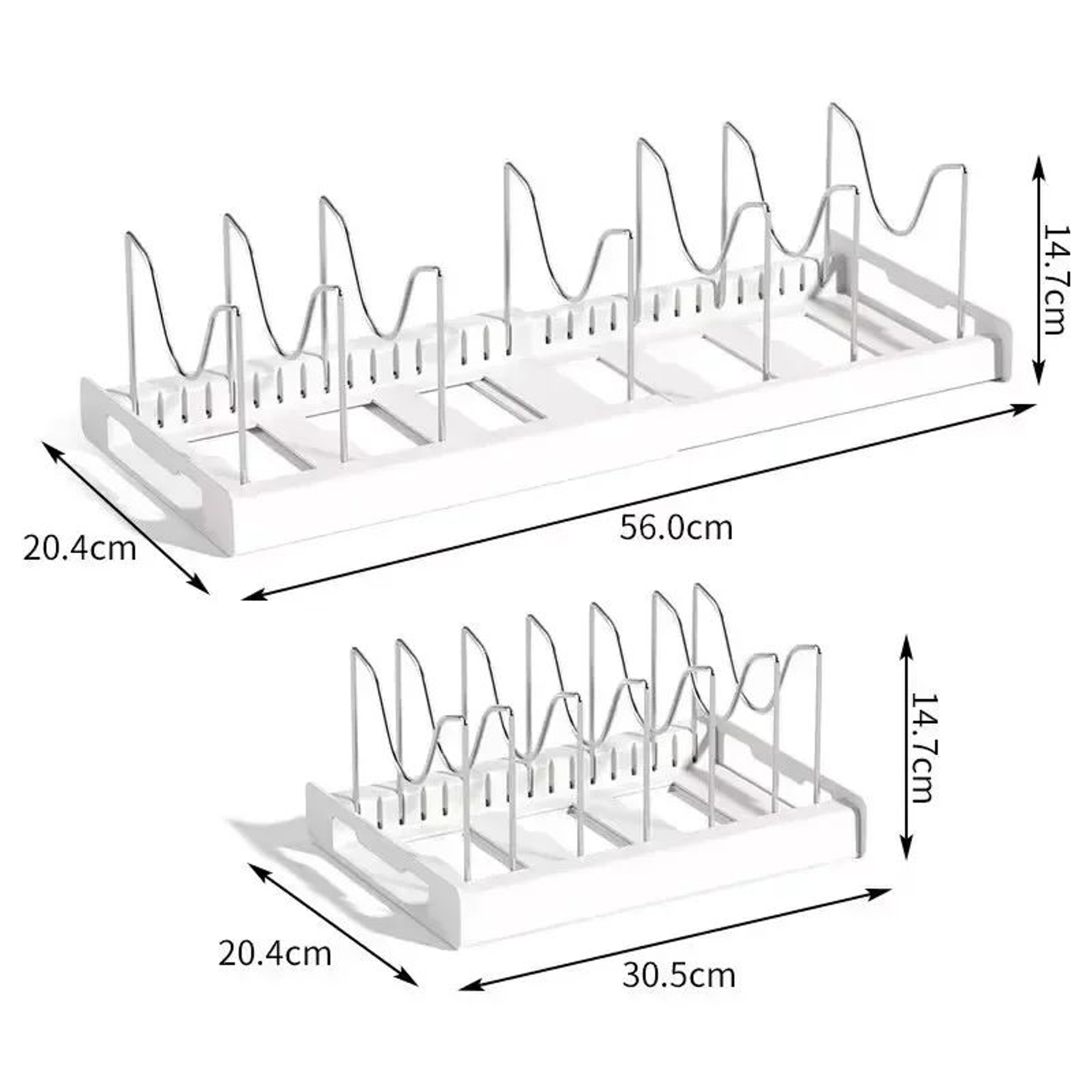 FlexiStack Expandable Pots And Pans Organizer Rack 7