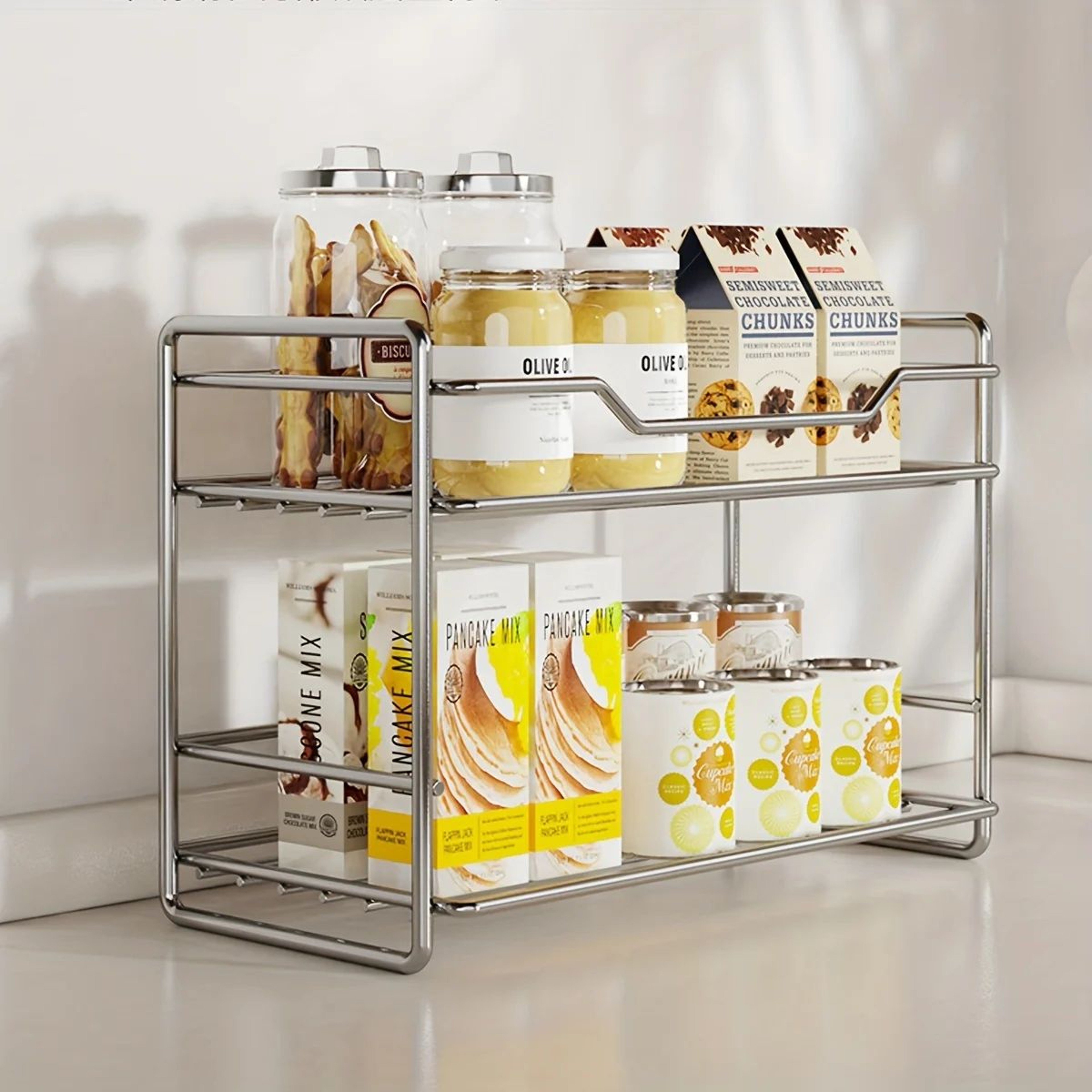 SteelStack 2 Tier Kitchen Spice Organizer Rack 3