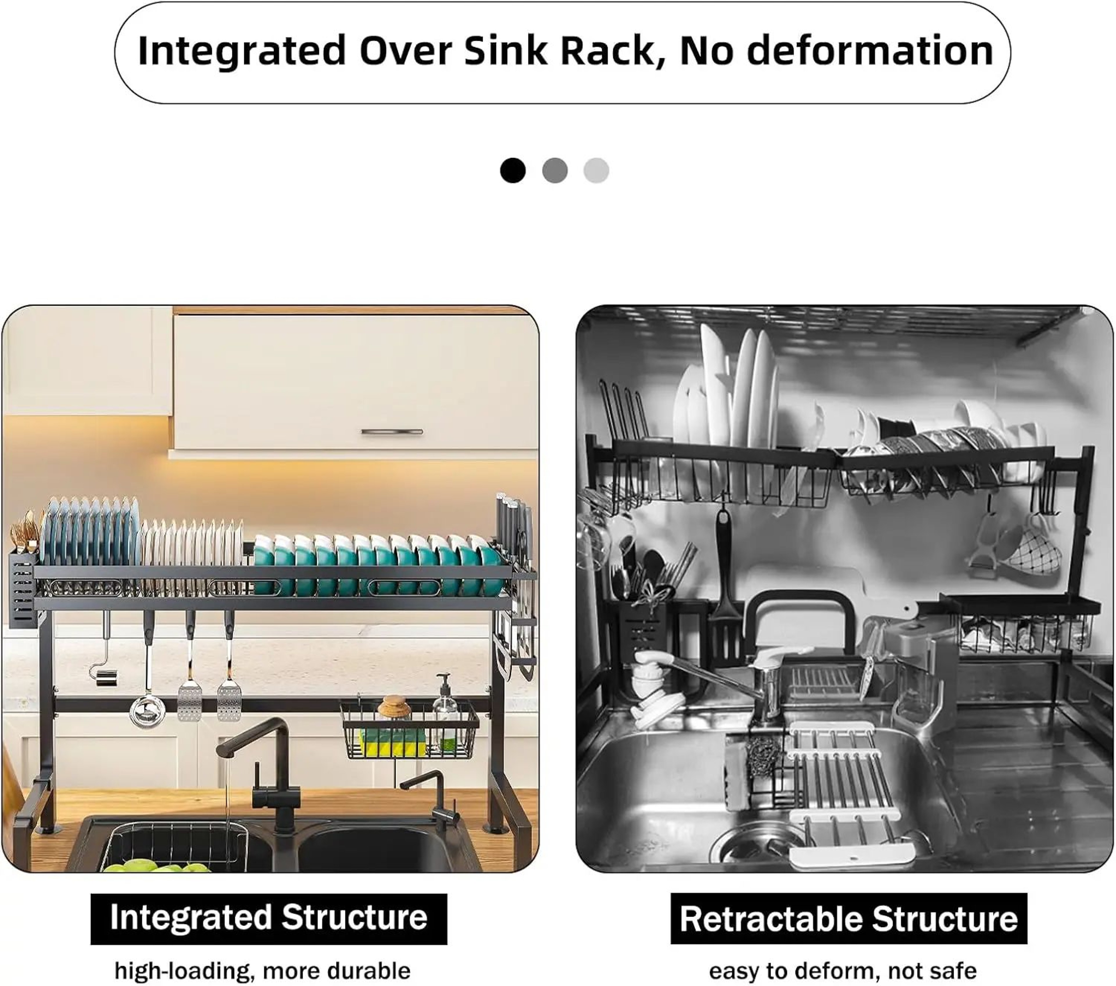 SpaceFlow Over Sink Dish Drying Rack And Kitchen Storage Shelf 5