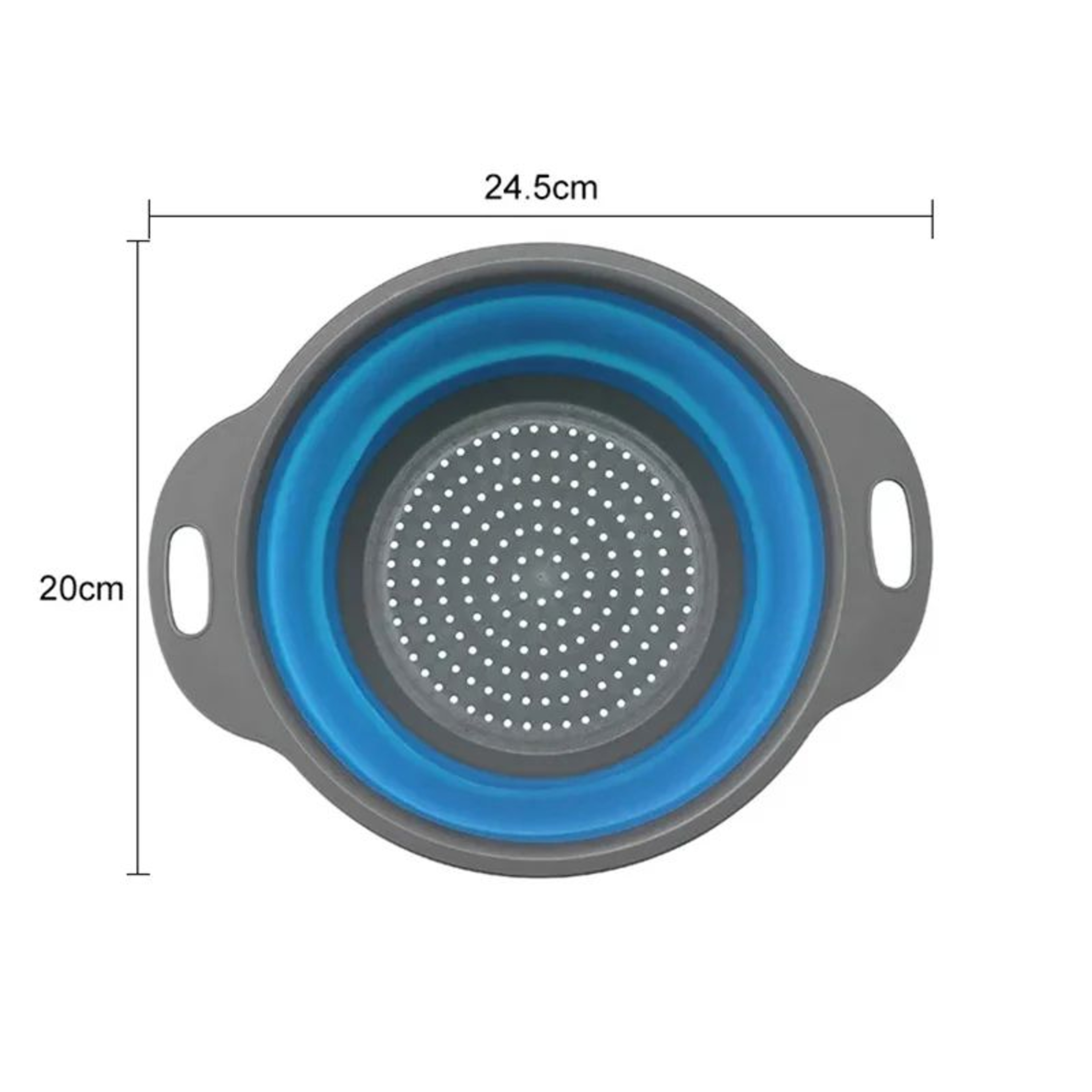 Collapsible Silicone Colander And Vegetable Washing Basket 7