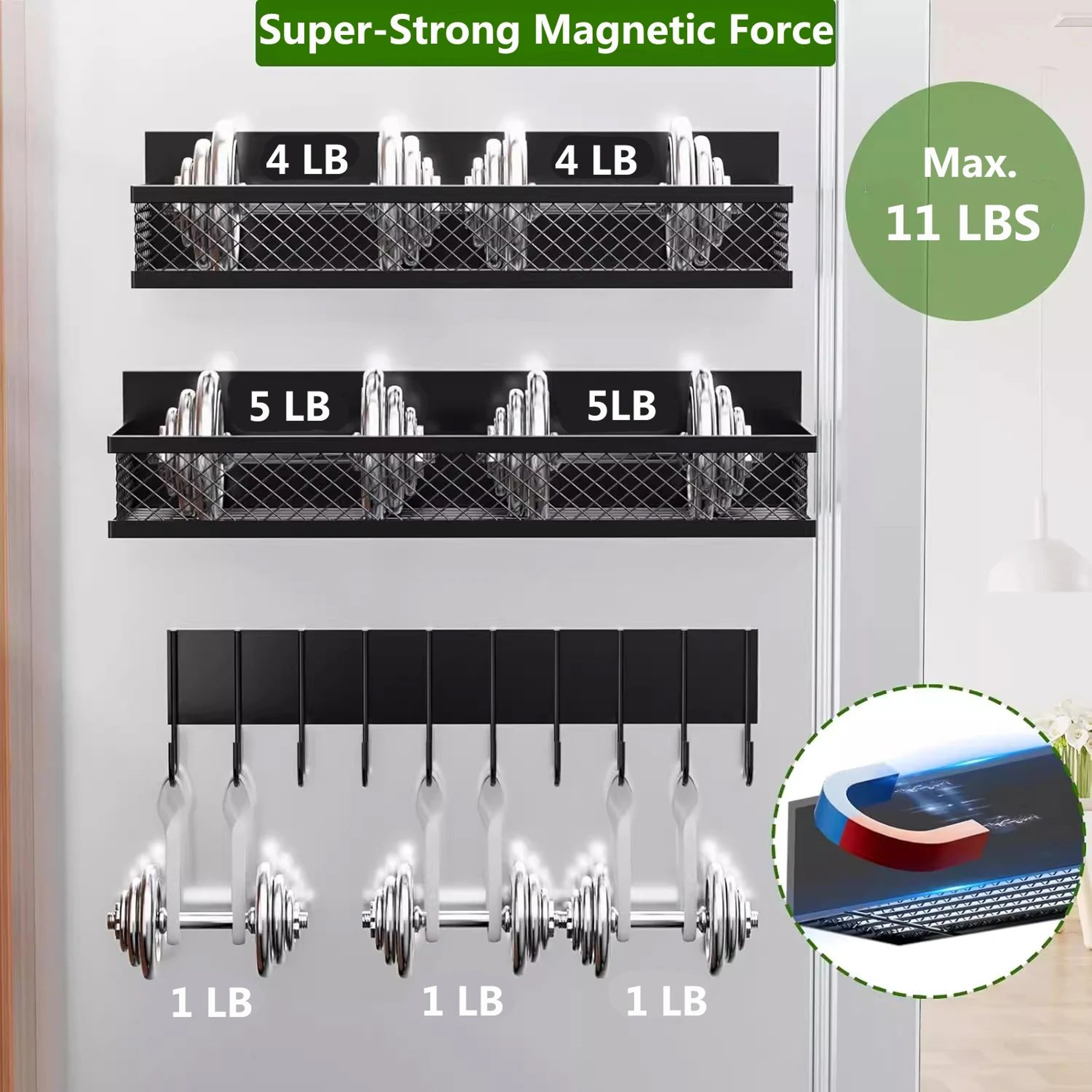 Magnetic Spice Rack Shelf For Refrigerator And Oven Storage 2
