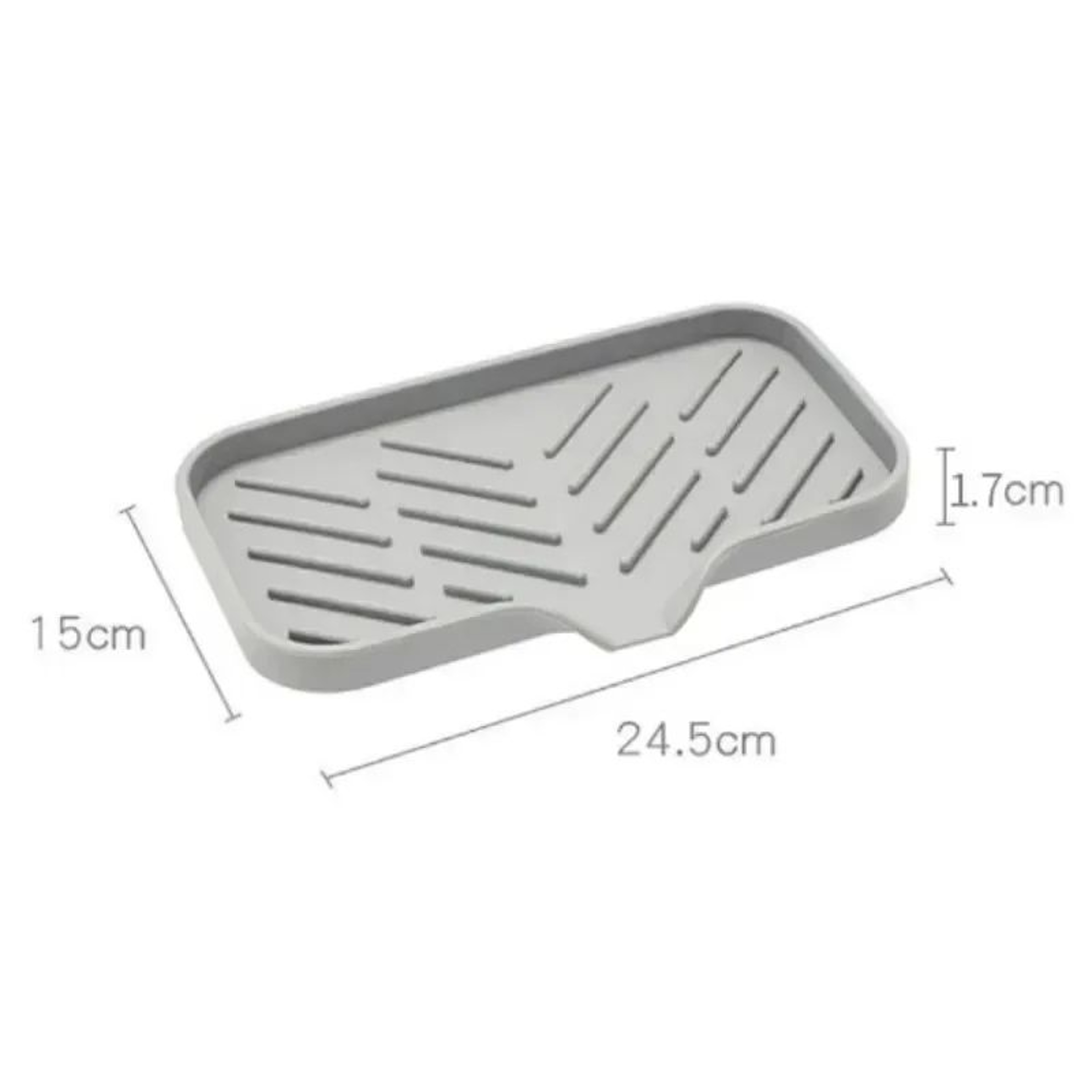Silicone Sink Organizer Tray Soap And Sponge Holder With Drainage 2