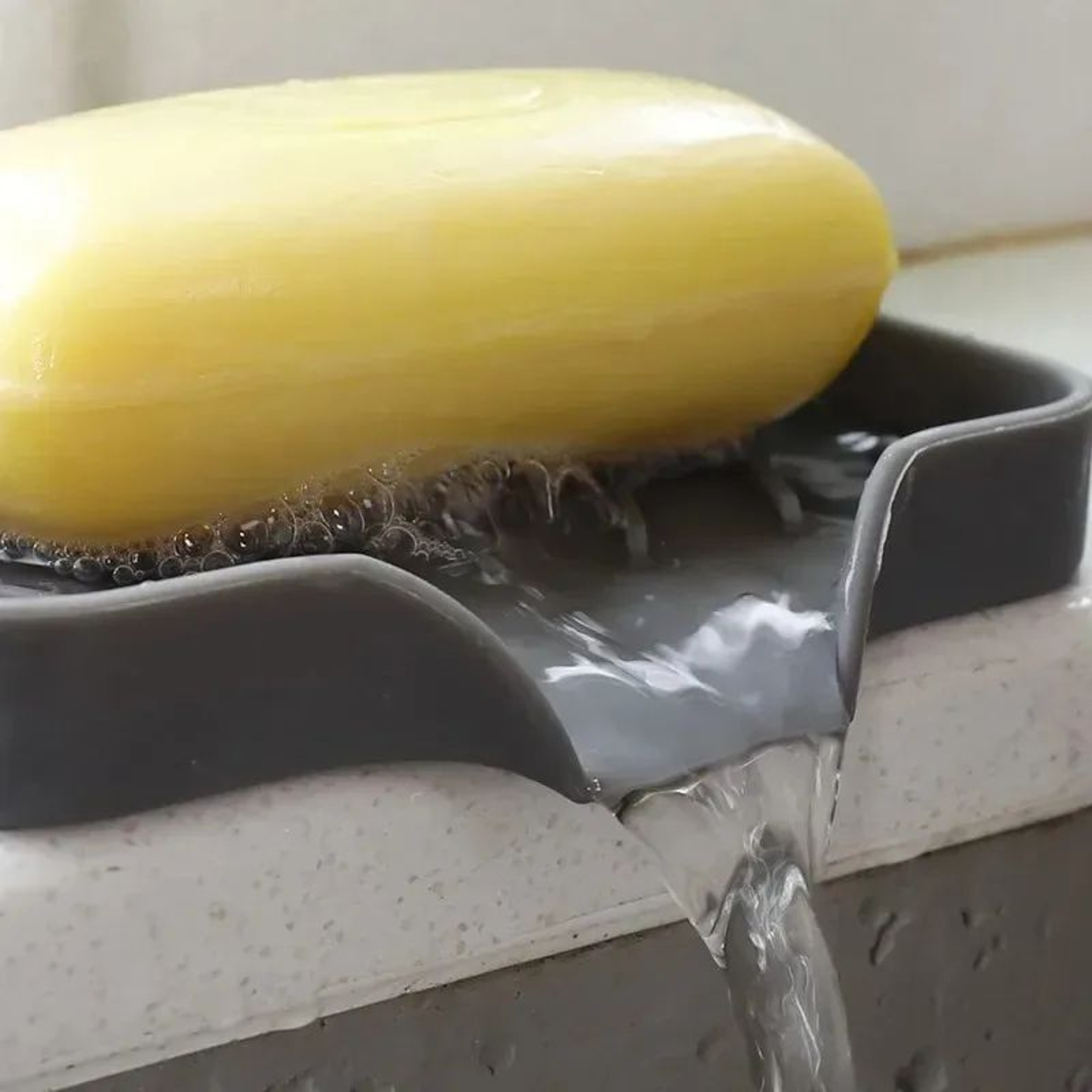 Silicone Sink Organizer Tray Soap And Sponge Holder With Drainage 4