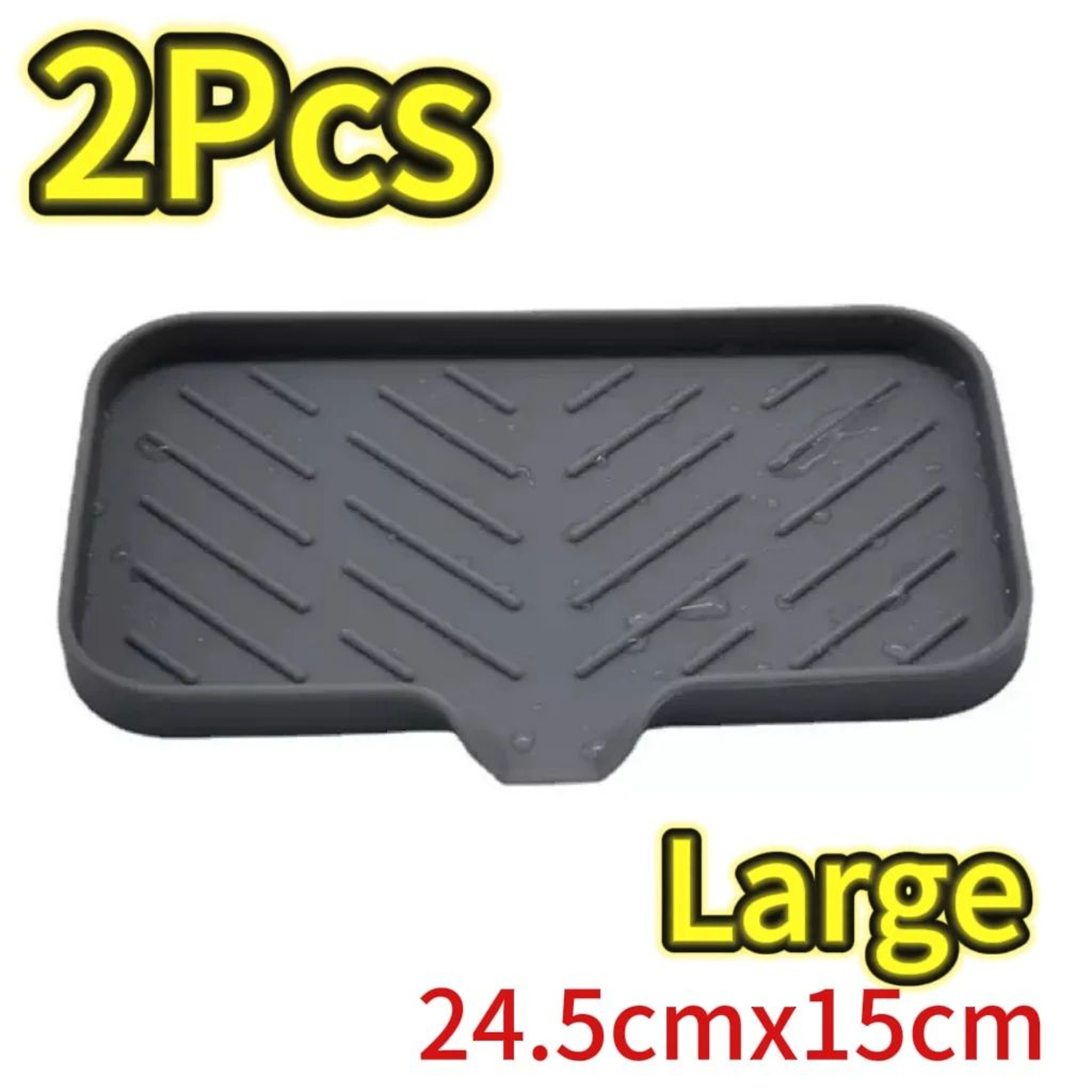 Silicone Sink Organizer Tray Soap And Sponge Holder With Drainage 6