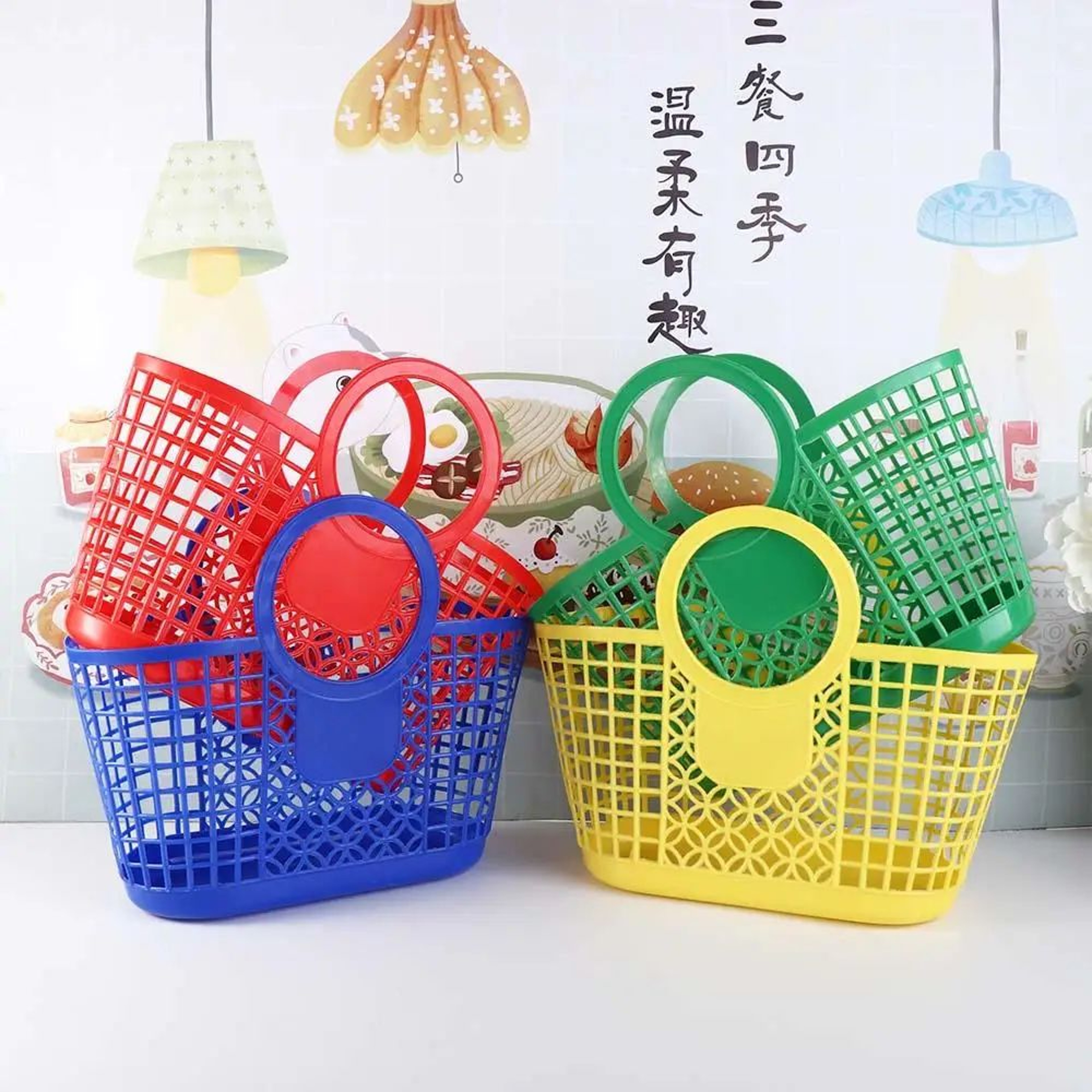 Portable Storage Basket Multipurpose Organizer For Kitchen Bathroom And Toys 3