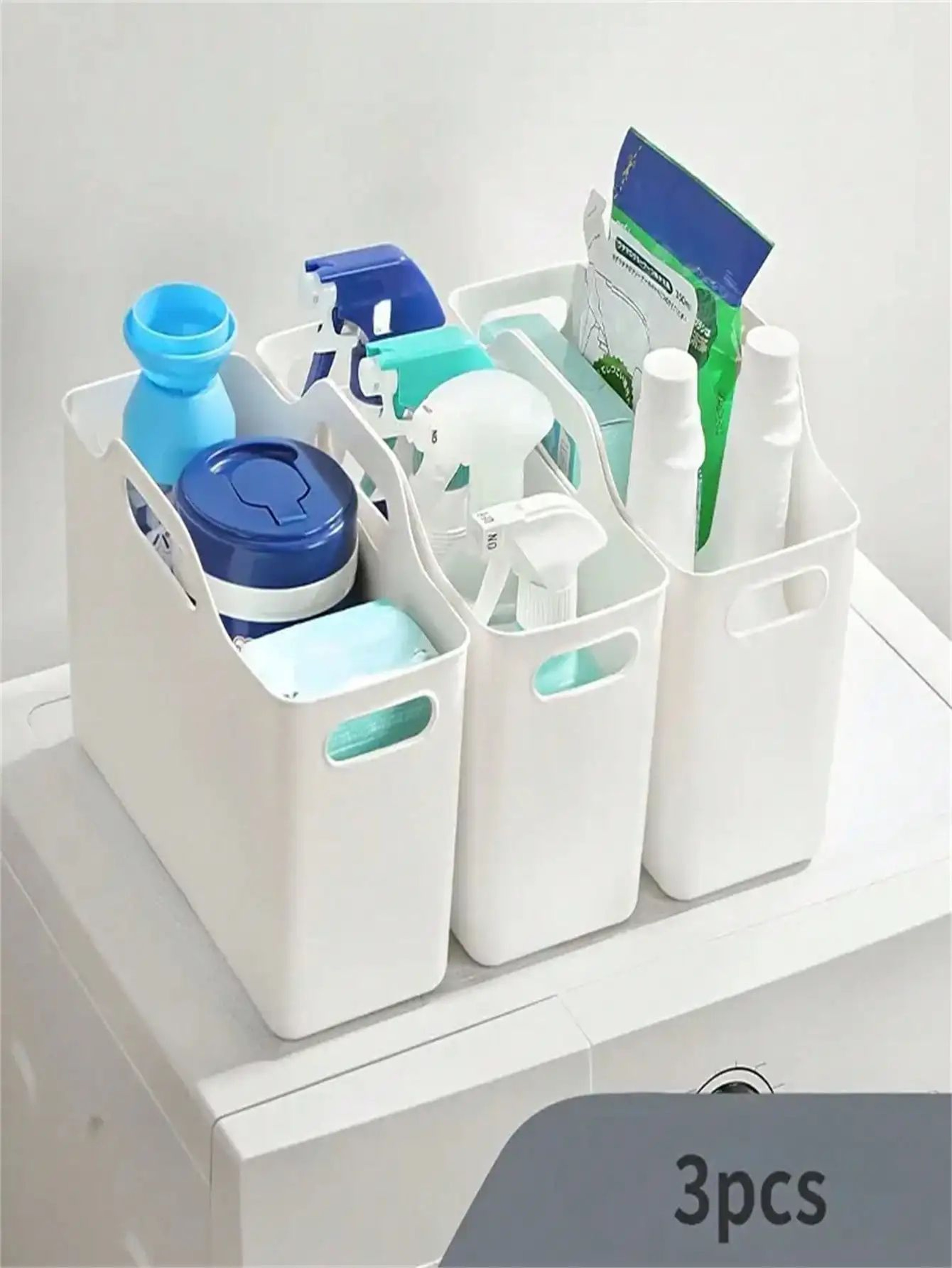 Multipurpose Cleaning Supplies Storage Basket Under Sink Organizer 0
