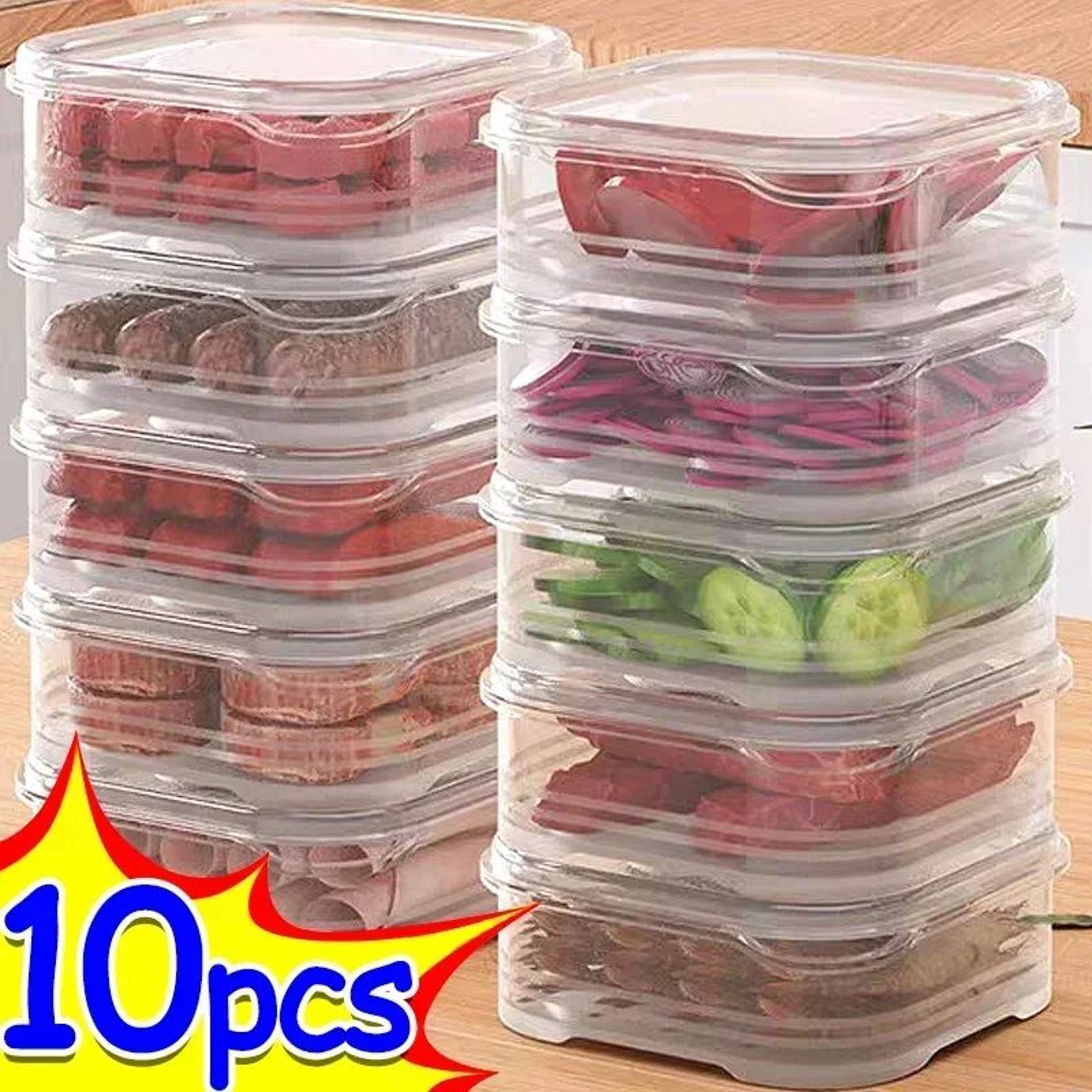 Compartment Frozen Food Storage Container 0
