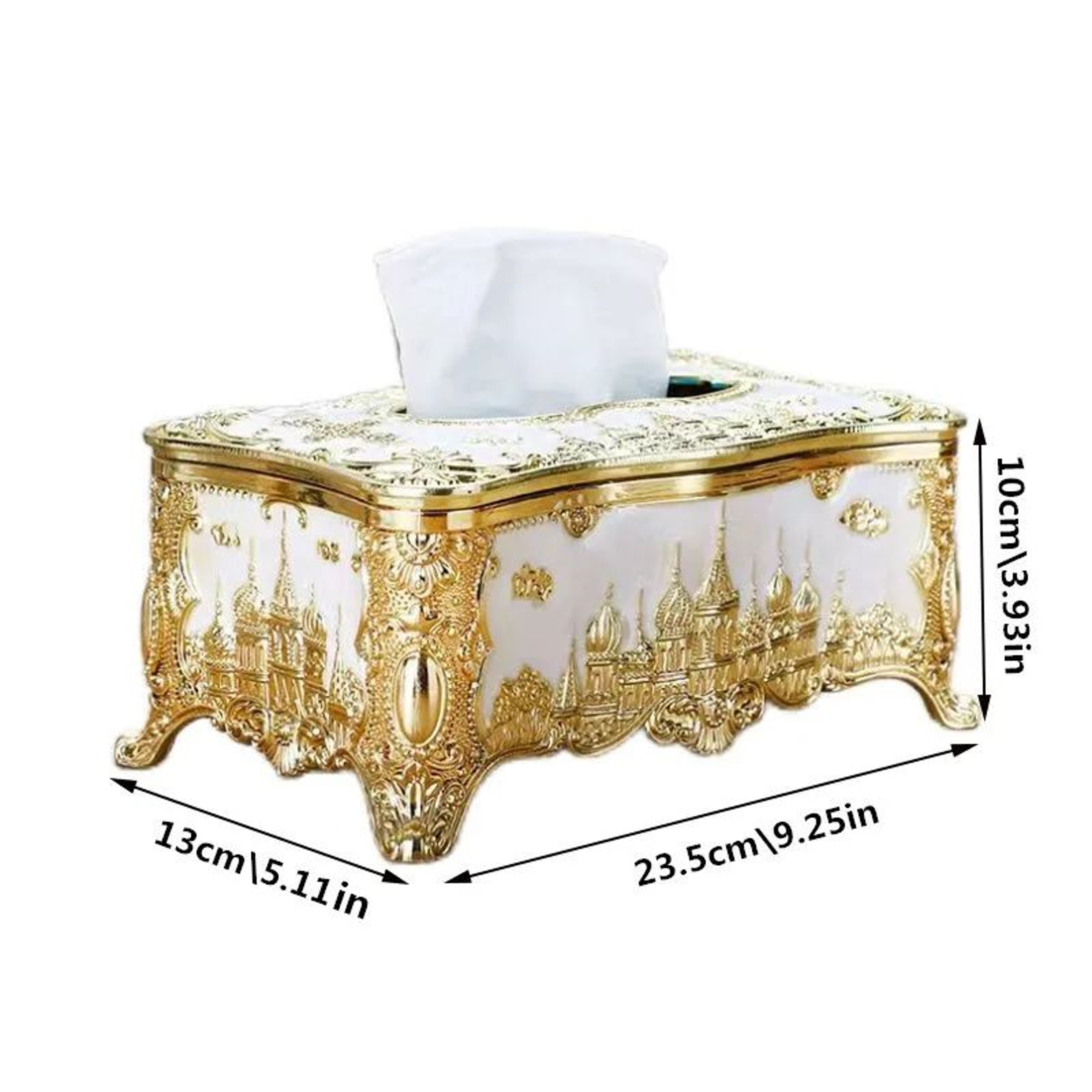 European Castle Tissue Box Holder 5