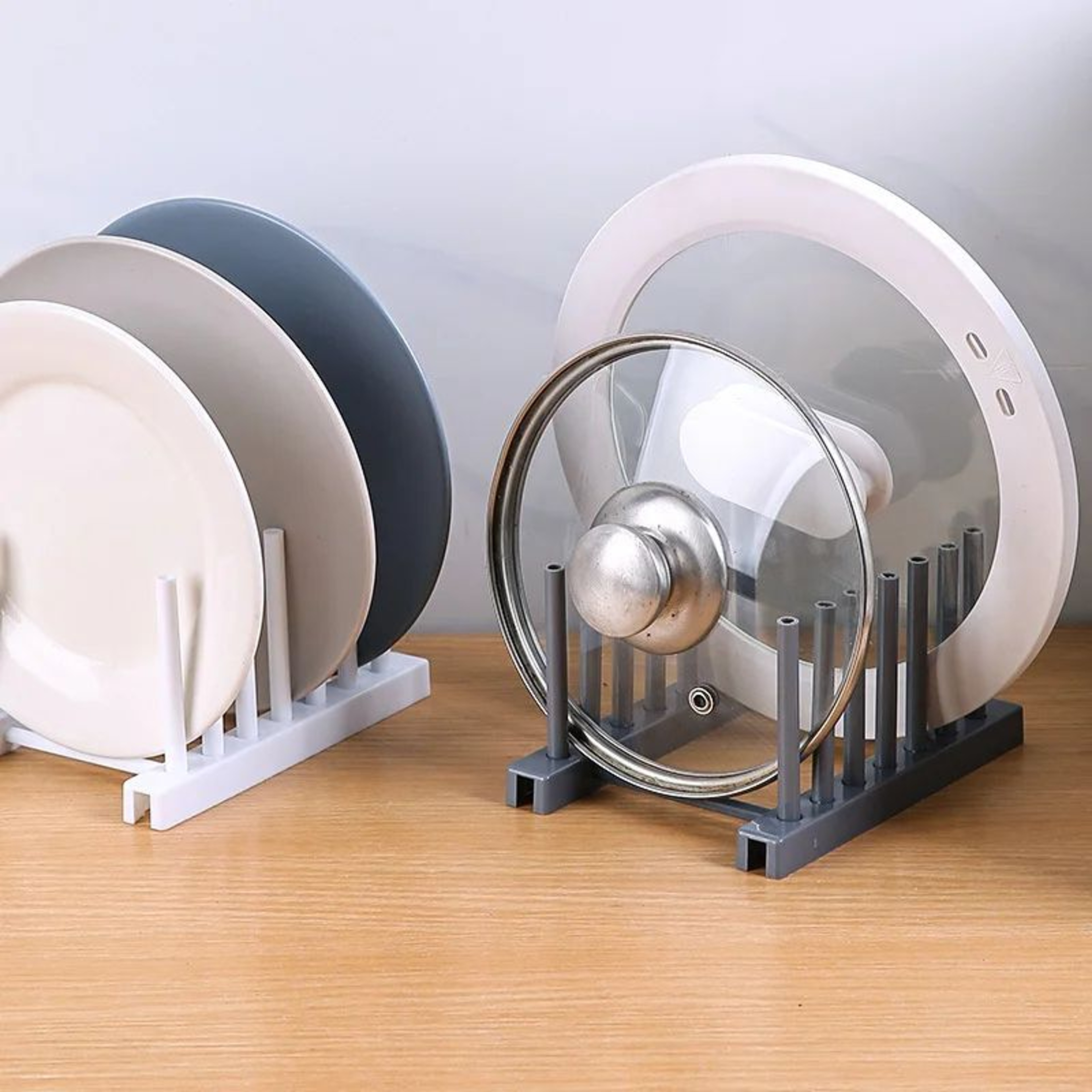 Compact Dish Drying Rack With Cutlery Holder 4