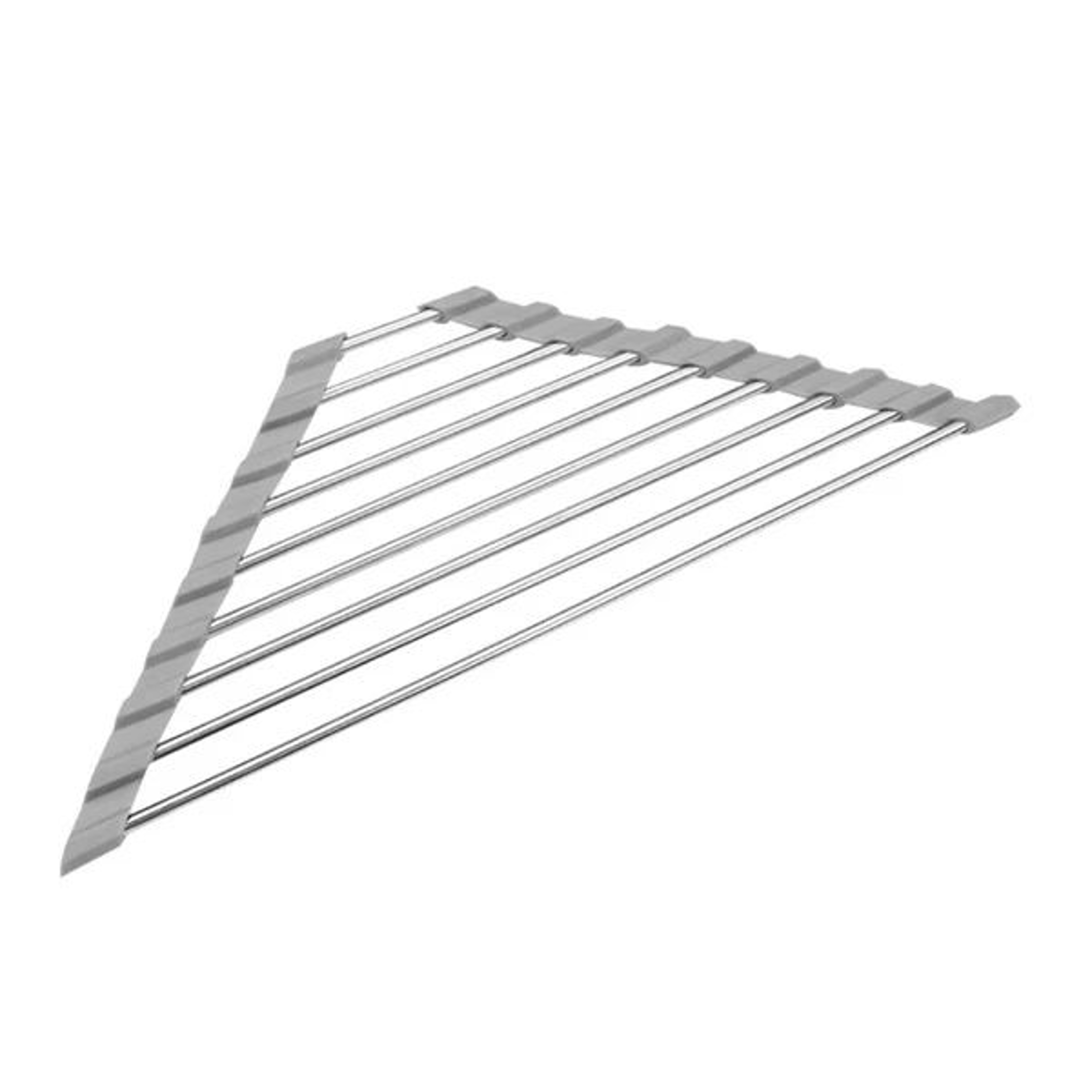 Triangle Roll Up Dish Drying Rack Corner Sink Organizer 7