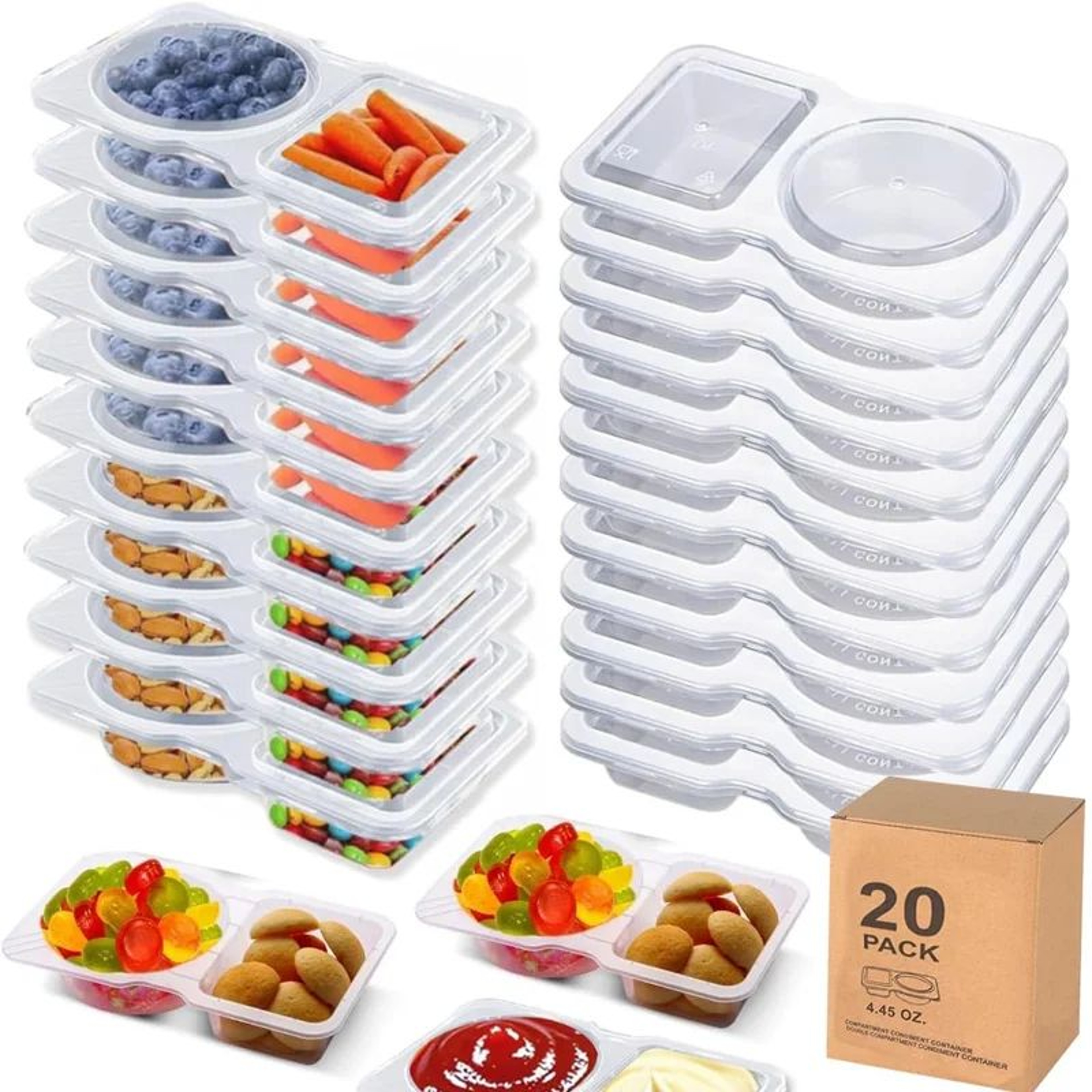 20 Piece Stackable Spice Jar Set With Labels For Kitchen Organization 3