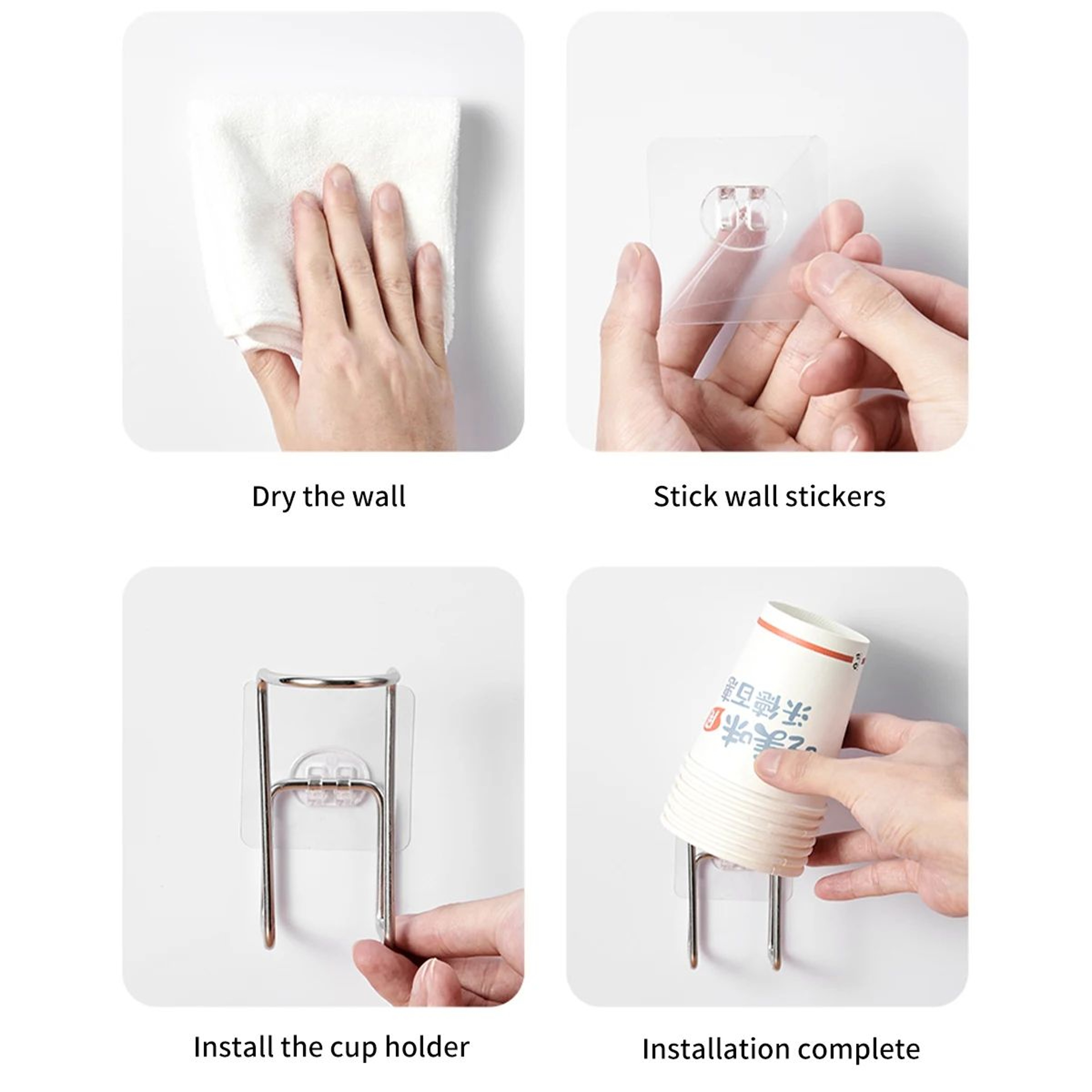 Wall Mounted Paper Cup Dispenser Organizer 5