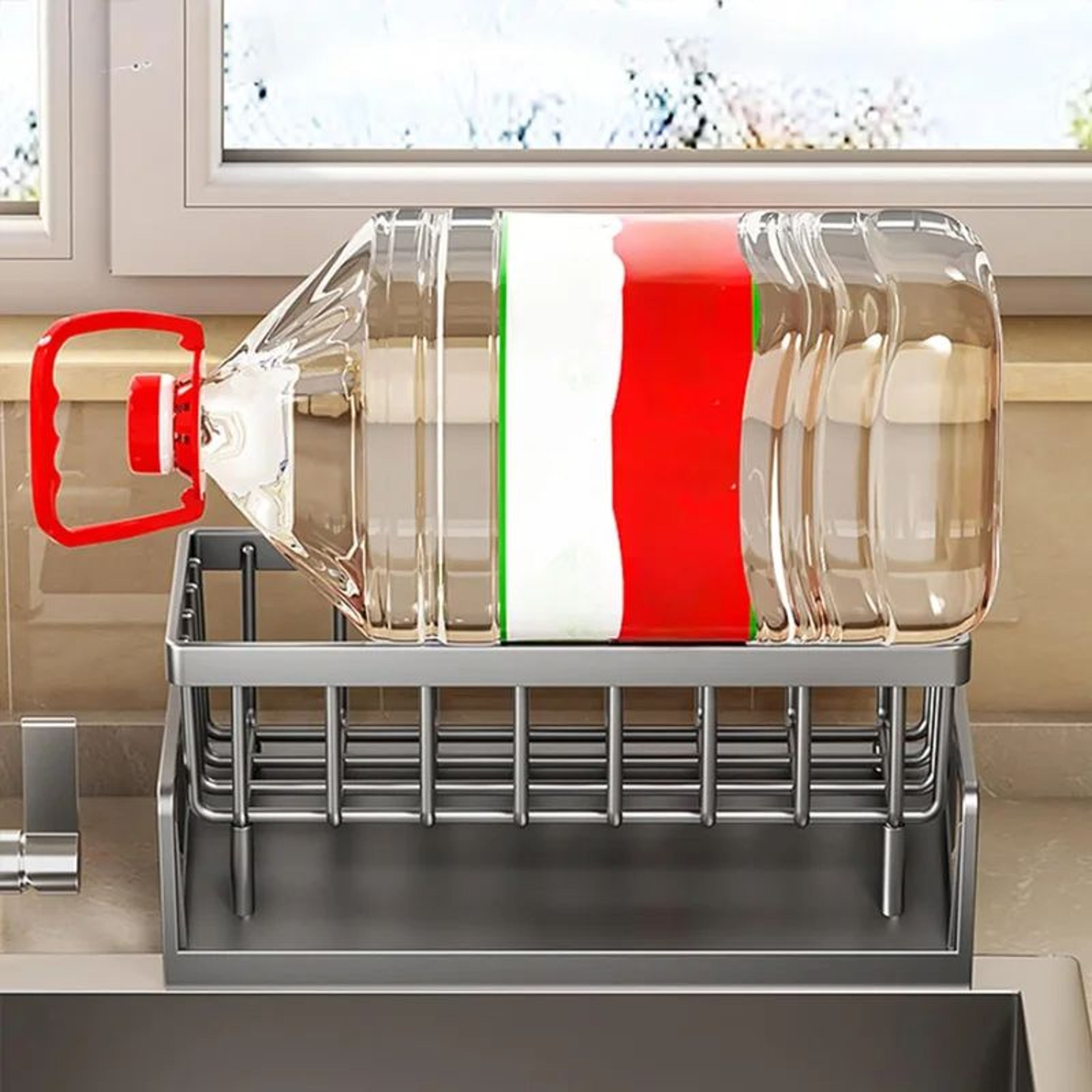 Over Sink Sponge Holder And Dish Rack Organizer 2