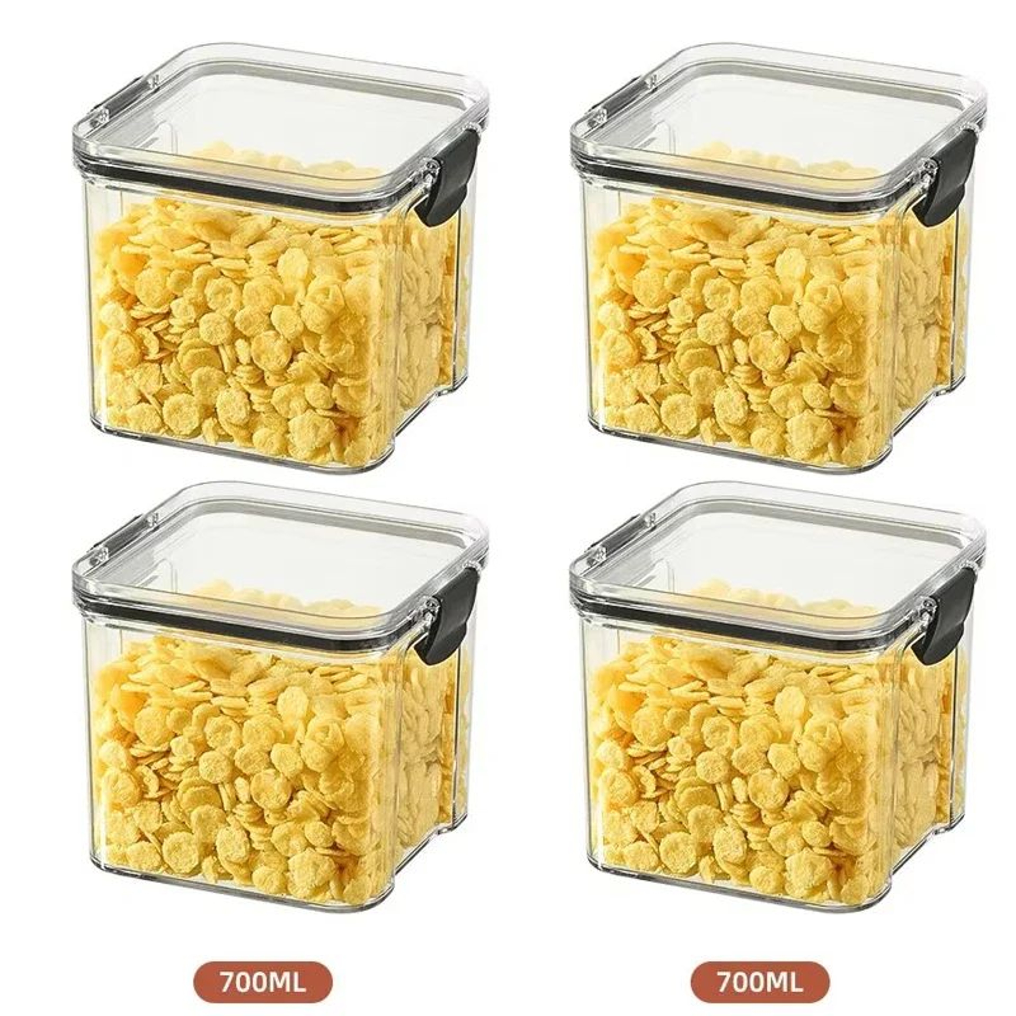 Airtight Food Storage Container Transparent Kitchen Storage Jar 11