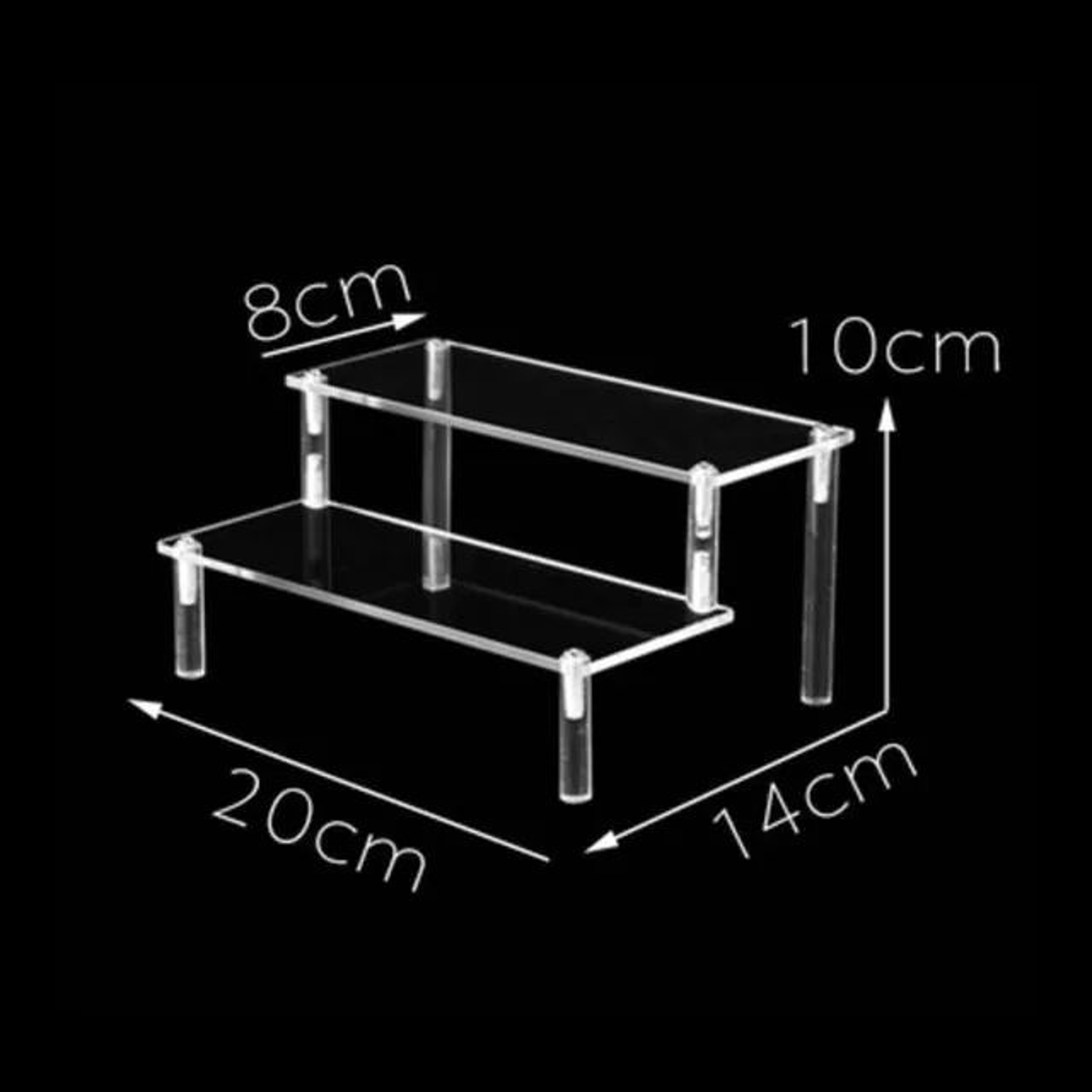 Clear Acrylic Display Stand Multi Tier Showcase Organizer 13