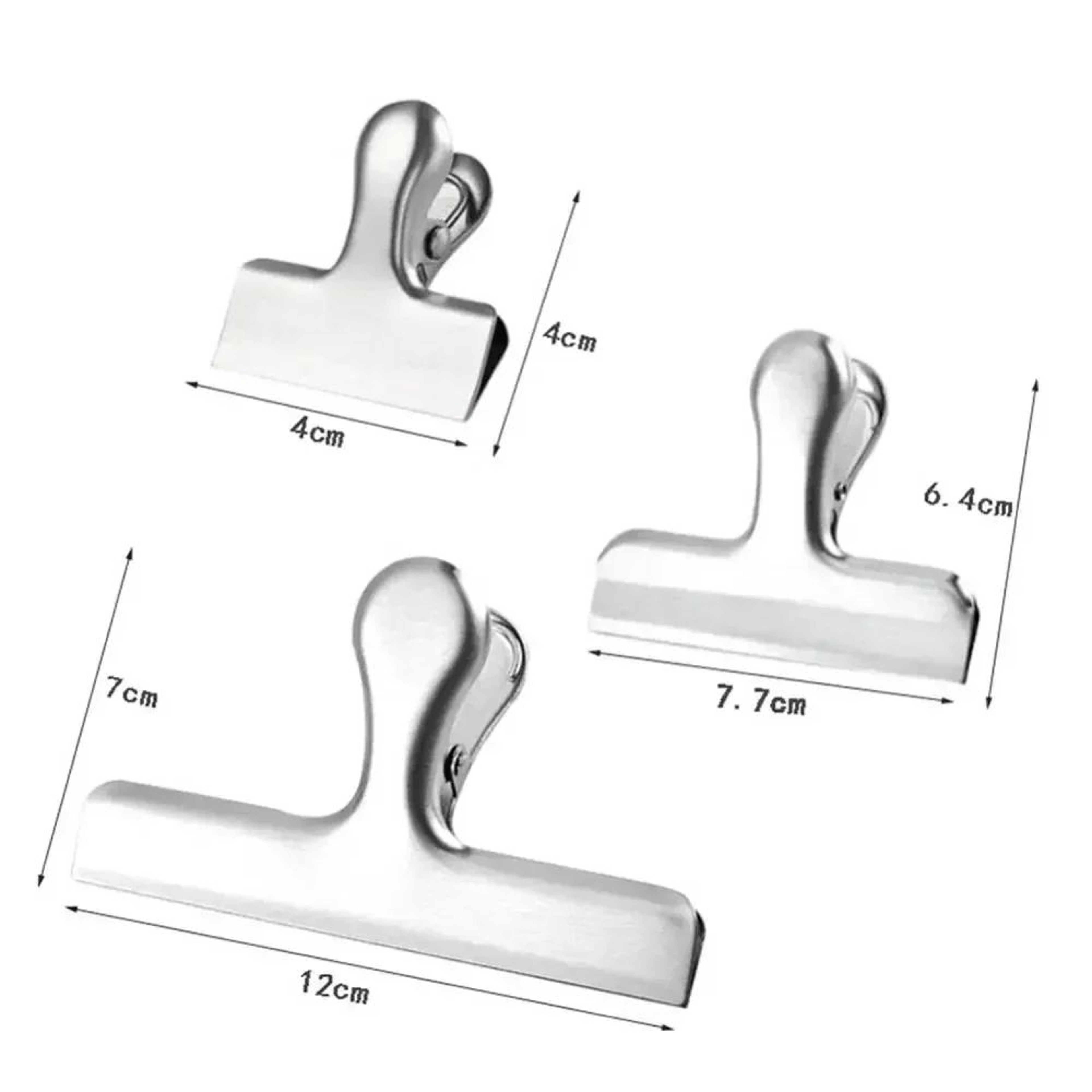 Stainless Steel Food Bag Clips Airtight Snack Sealing Clips Set 4