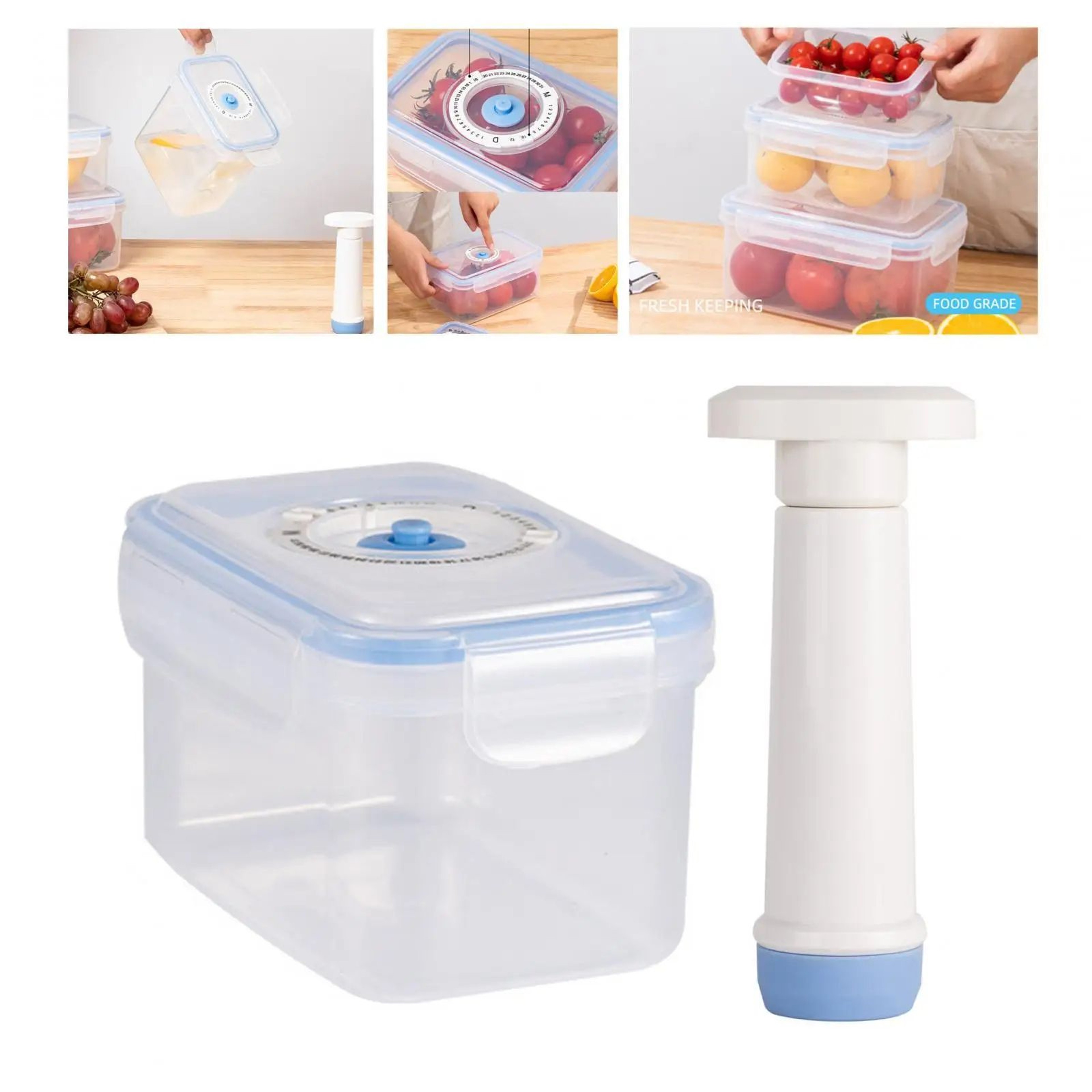 Vacuum Food Storage Container With Pump Leakproof Fresh Keeper 6