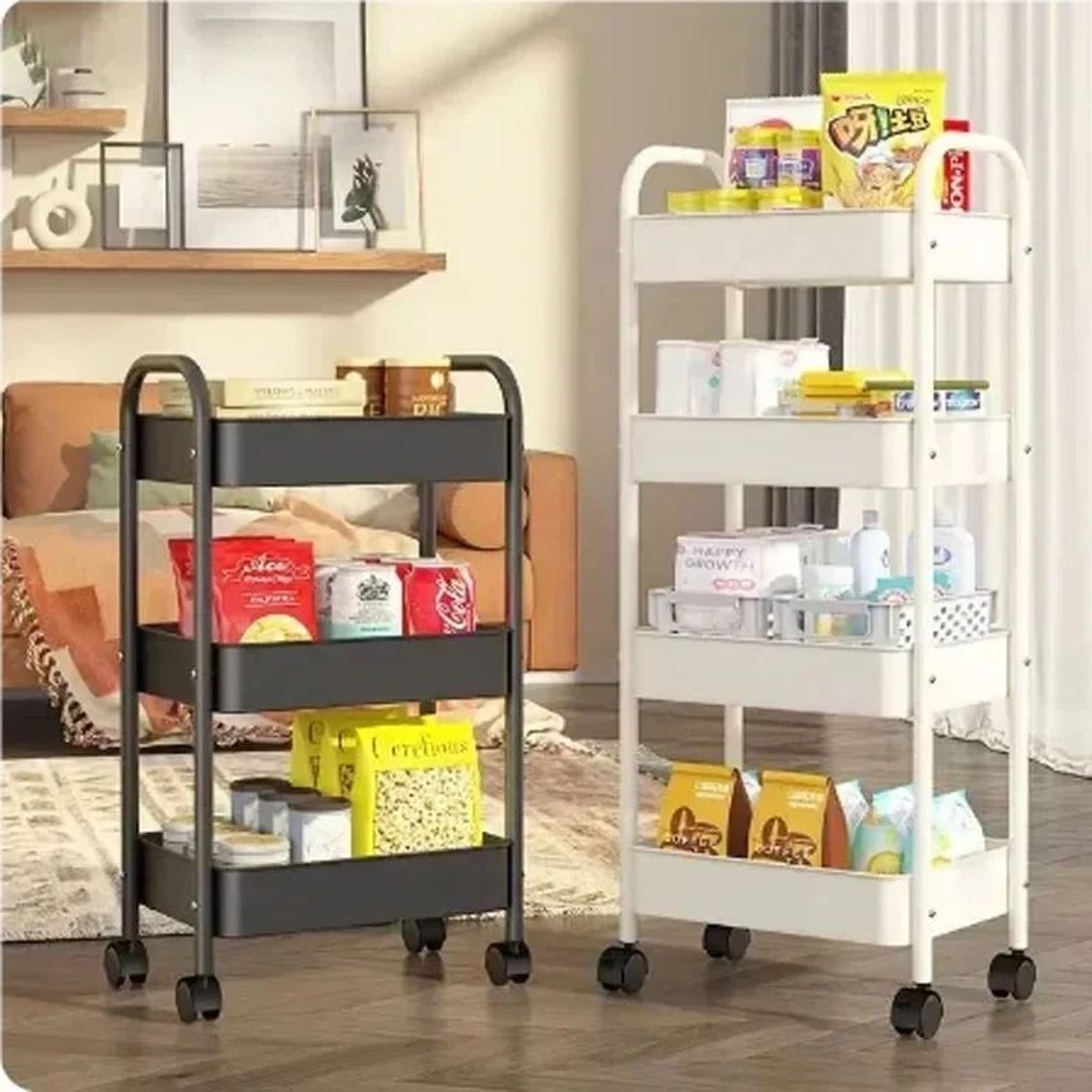 Rolling Utility Storage Cart Multi Layer Organizer With Wheels 5