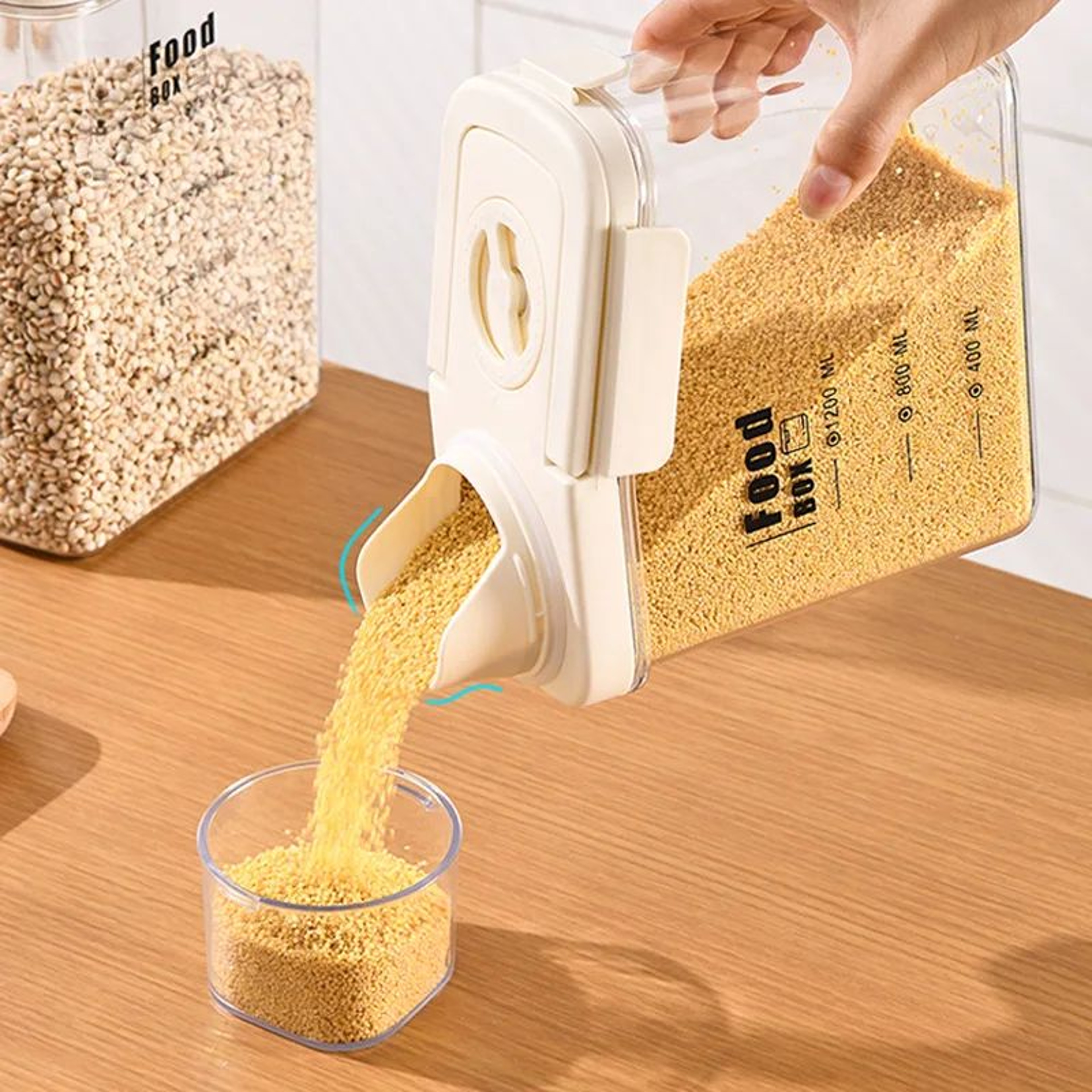 Transparent Grain Storage Jar 2