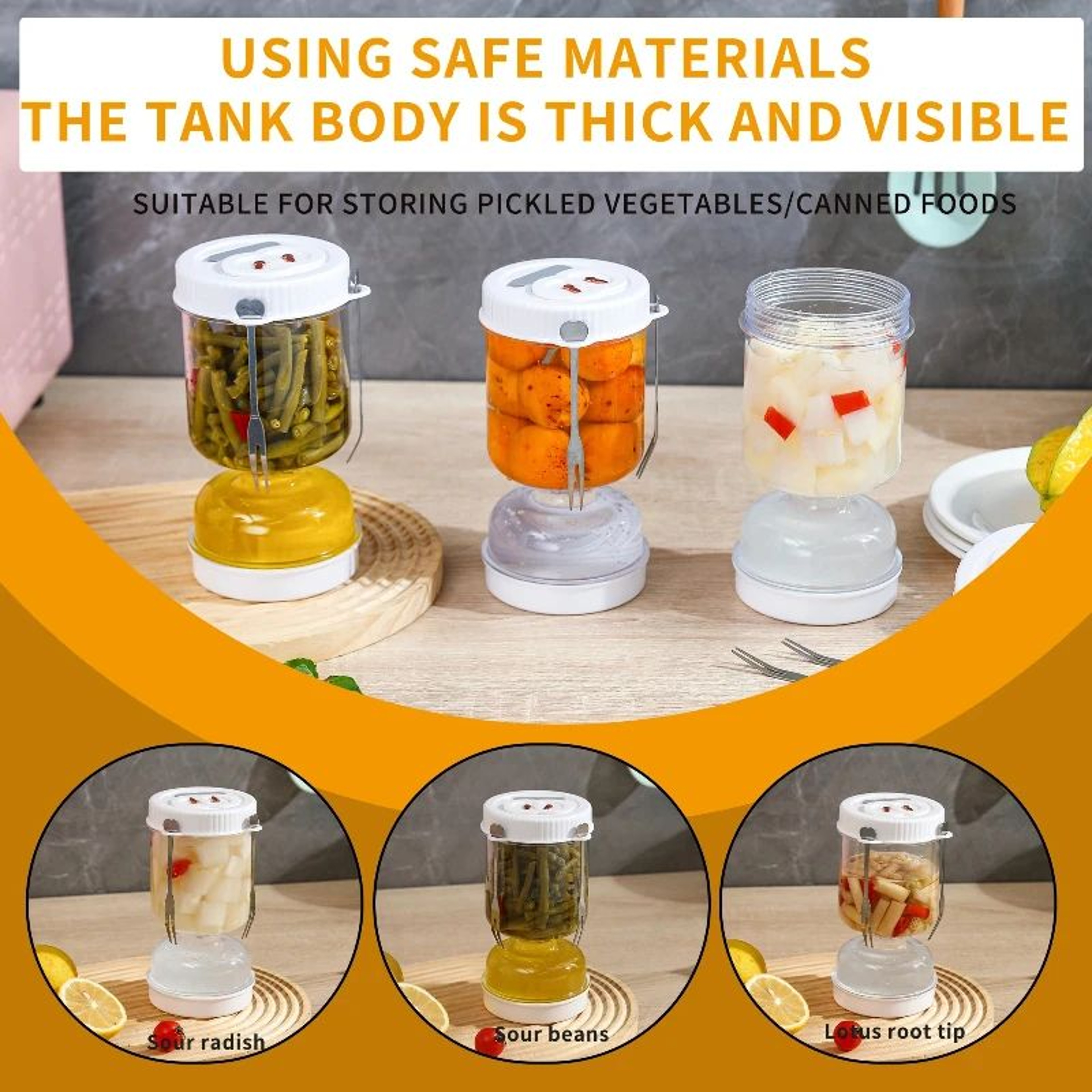 Pickle Storage Jar With Strainer 0