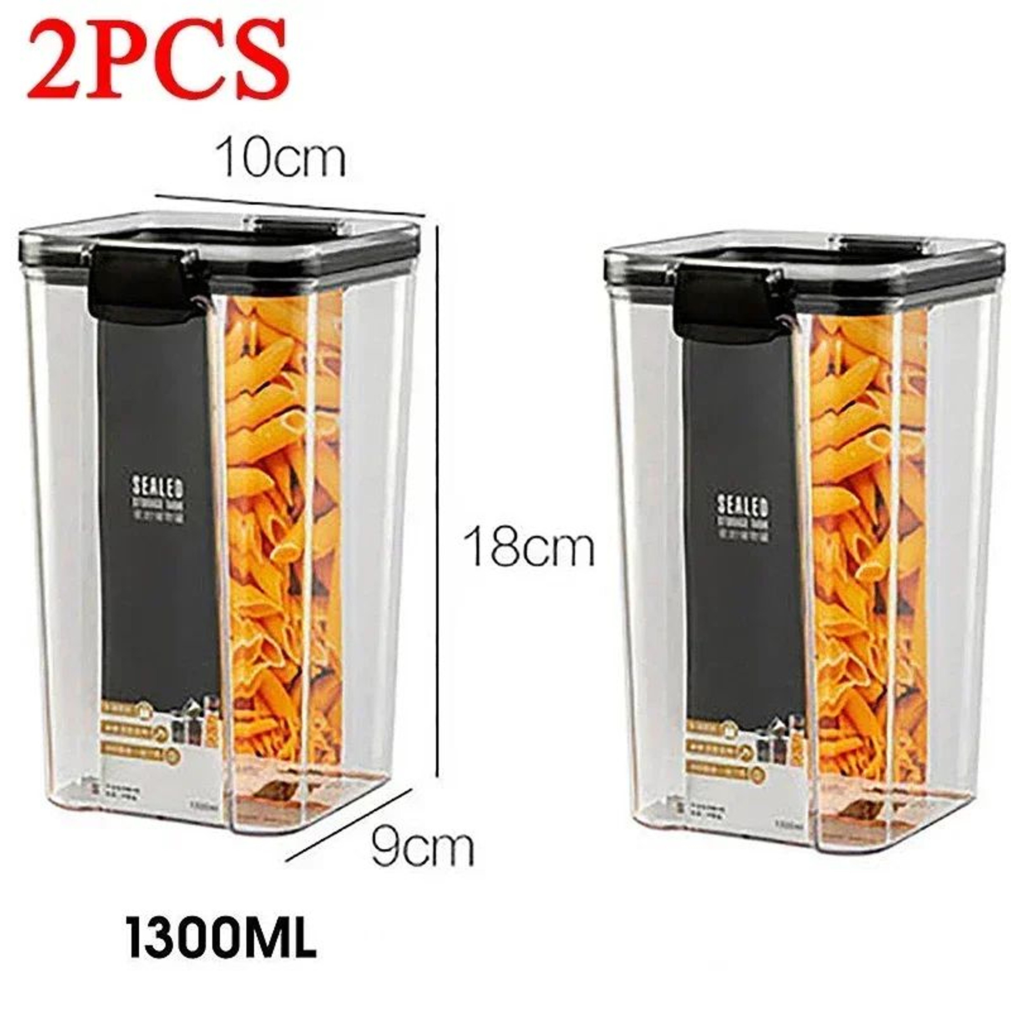 Stackable Airtight Food Storage Containers Kitchen Pantry Storage Jars 13