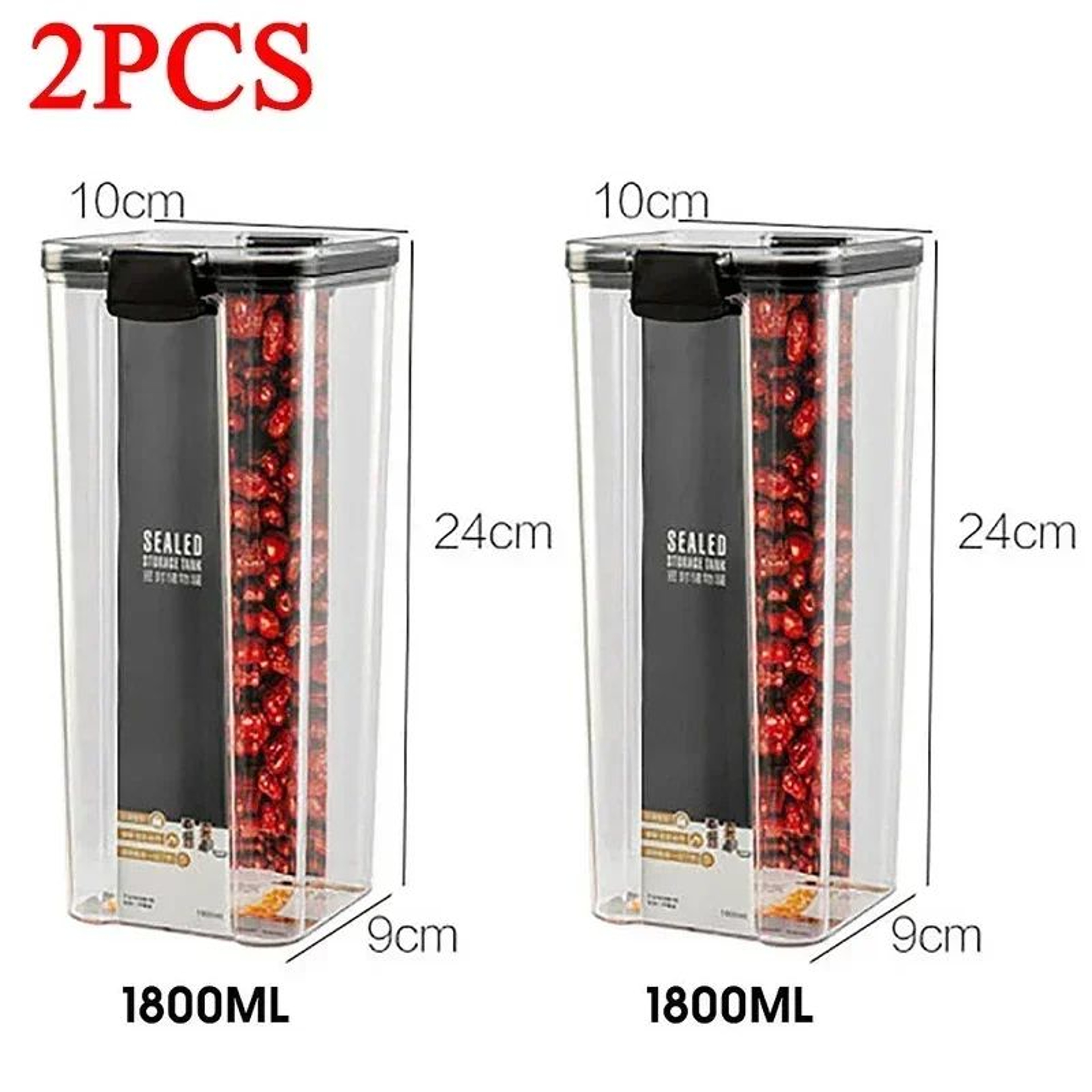 Stackable Airtight Food Storage Containers Kitchen Pantry Storage Jars 16