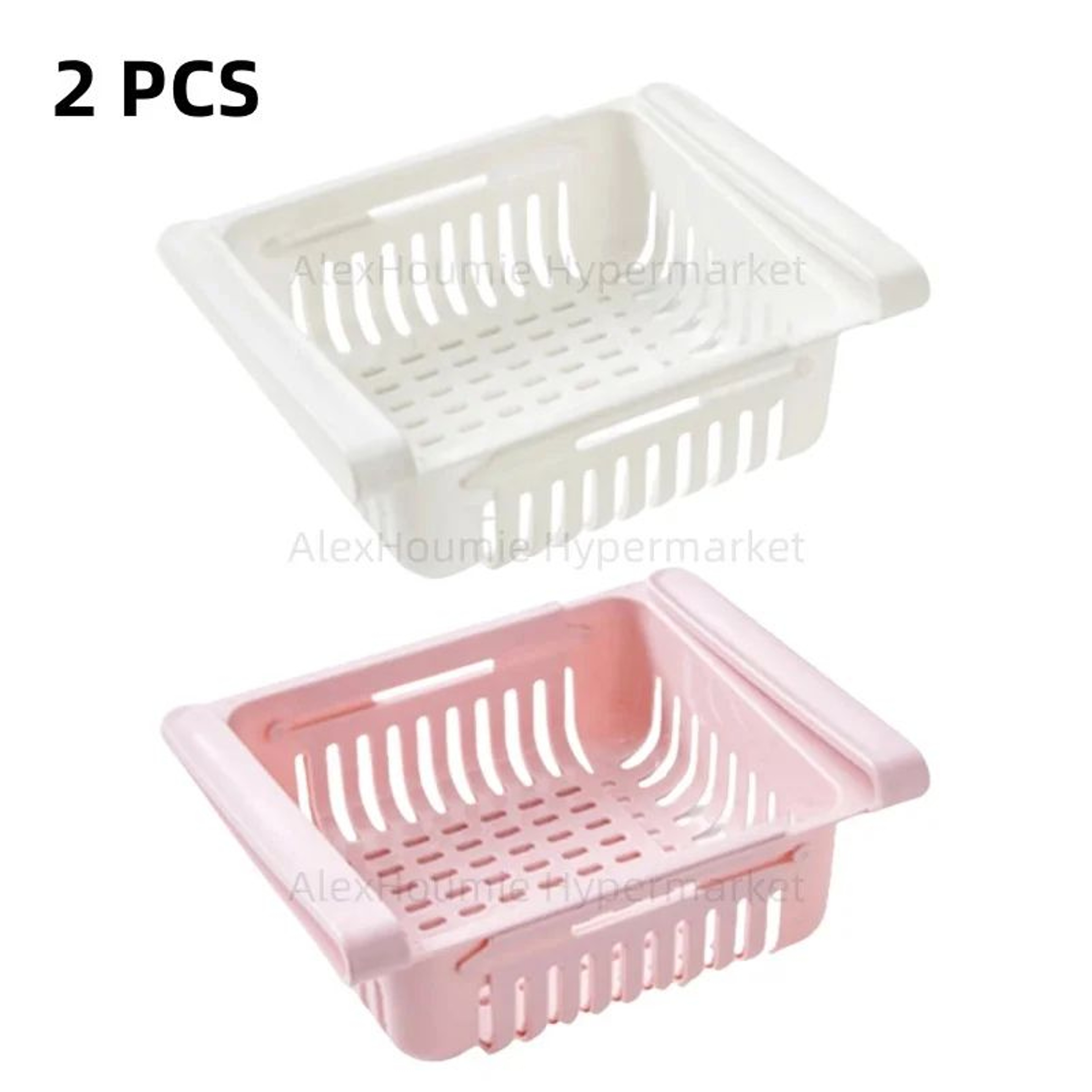 Retractable Refrigerator Drawer Organizer Pull Out Fridge Storage Box Set 15