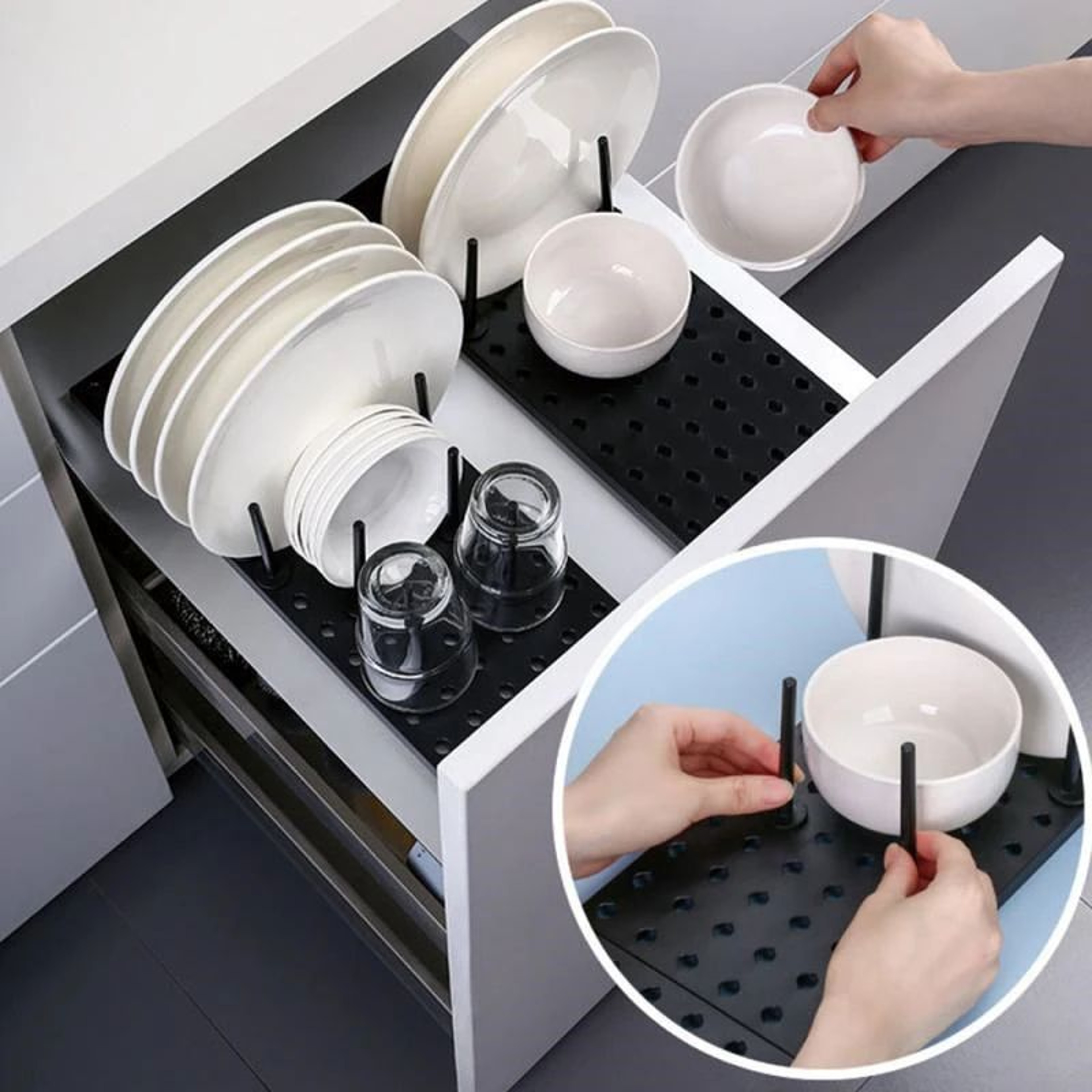 Adjustable Over Sink Dish Drying Rack Telescopic Kitchen Sink Organizer Storage Shelf 3