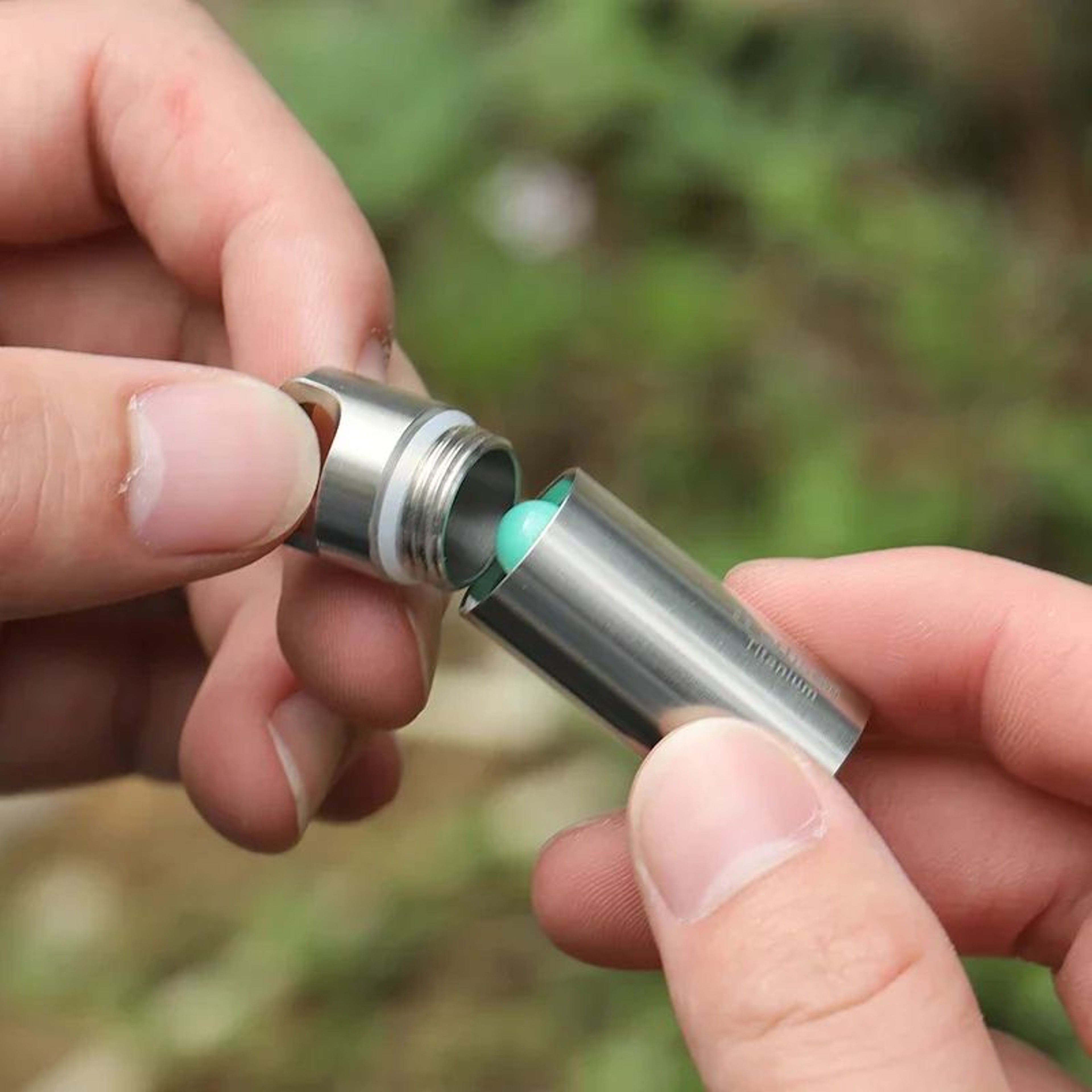 Titanium Waterproof Pill Case Keychain Portable Medicine Holder 1