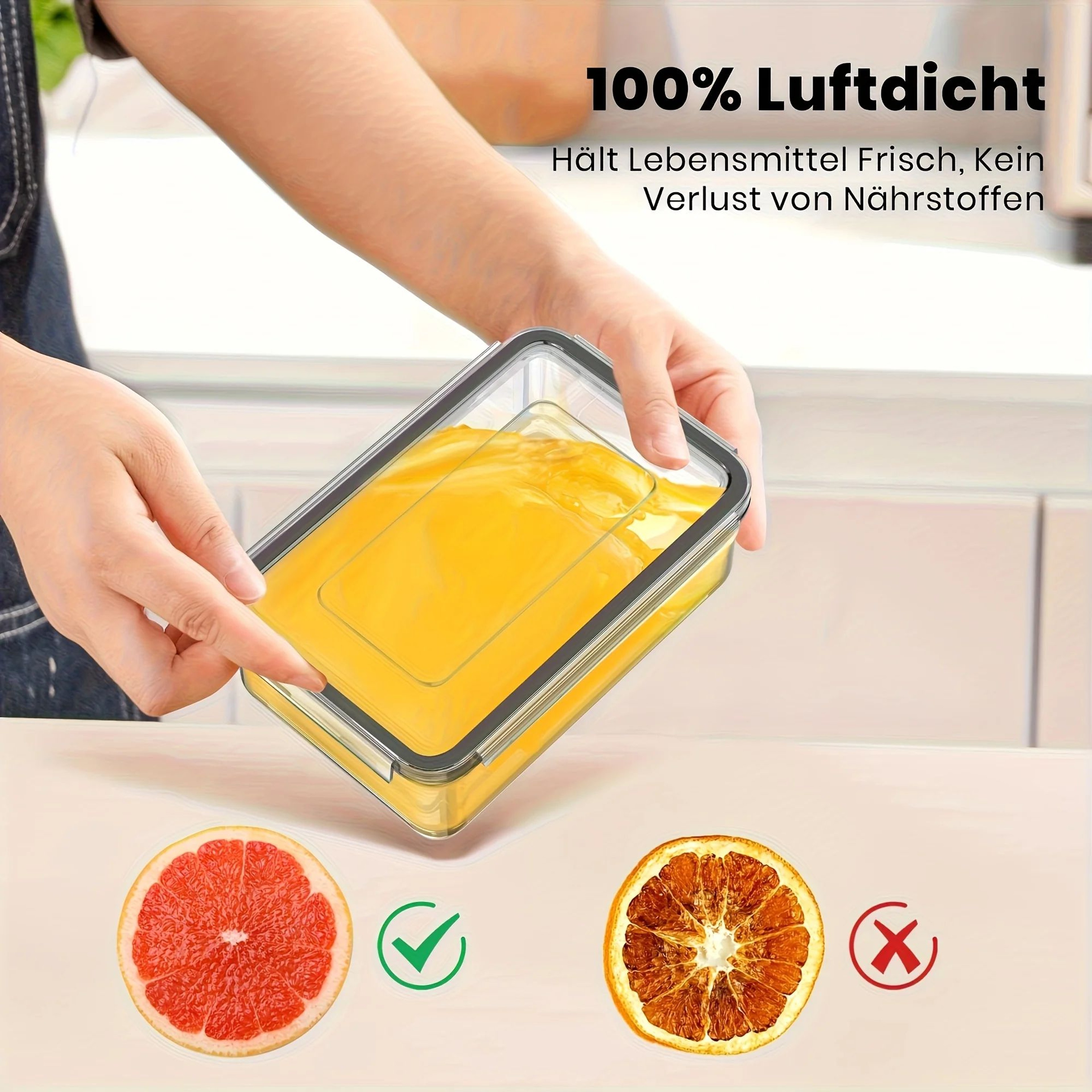 4 Piece Airtight Food Storage Container Set Pantry Storage Containers With Snap Lids 3